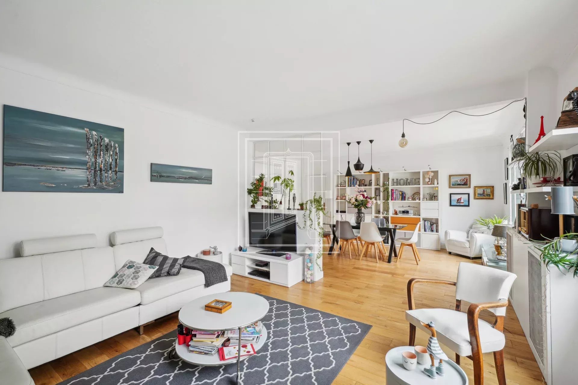 Appartement familial, vue dégagée sur jardin: 3/4 ch, parking