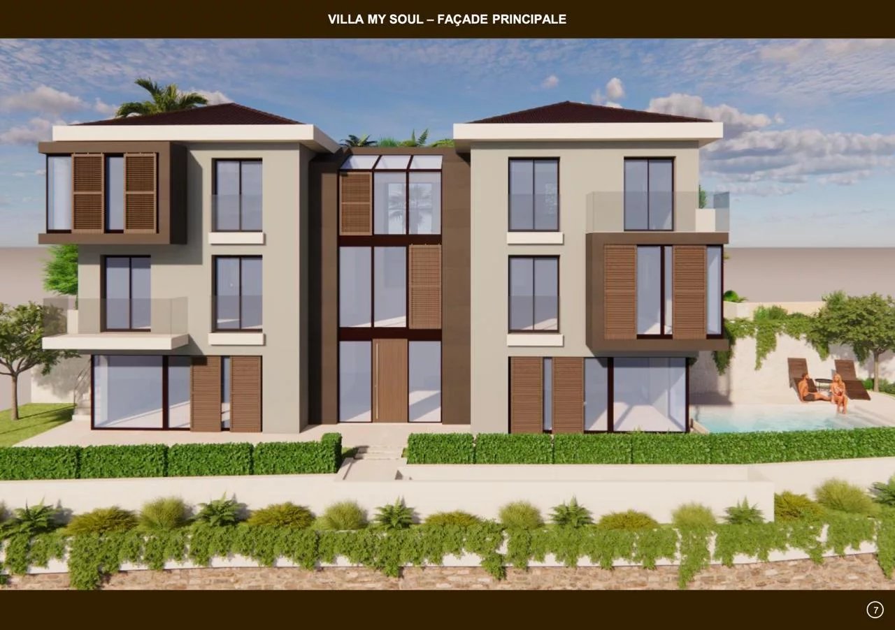 Roquebrune Cap Martin, limite Principauté de Monaco, projet villa 400 m2  garage 100 m2, piscine