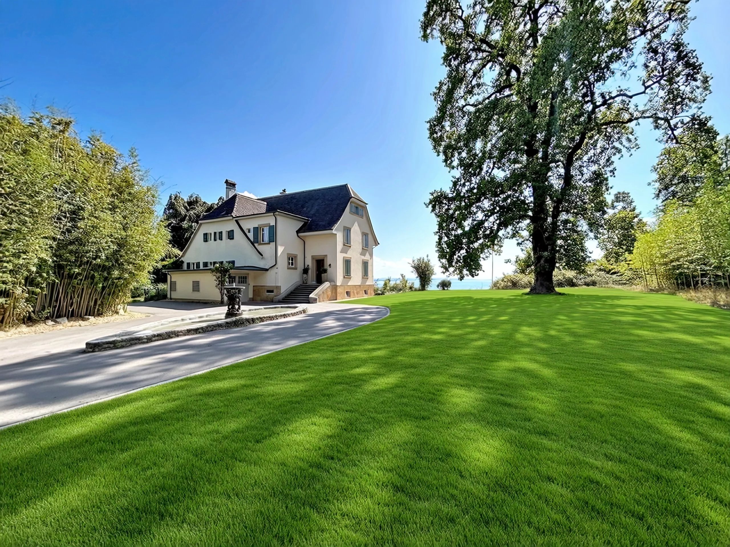 Maison de maître pieds dans l'eau