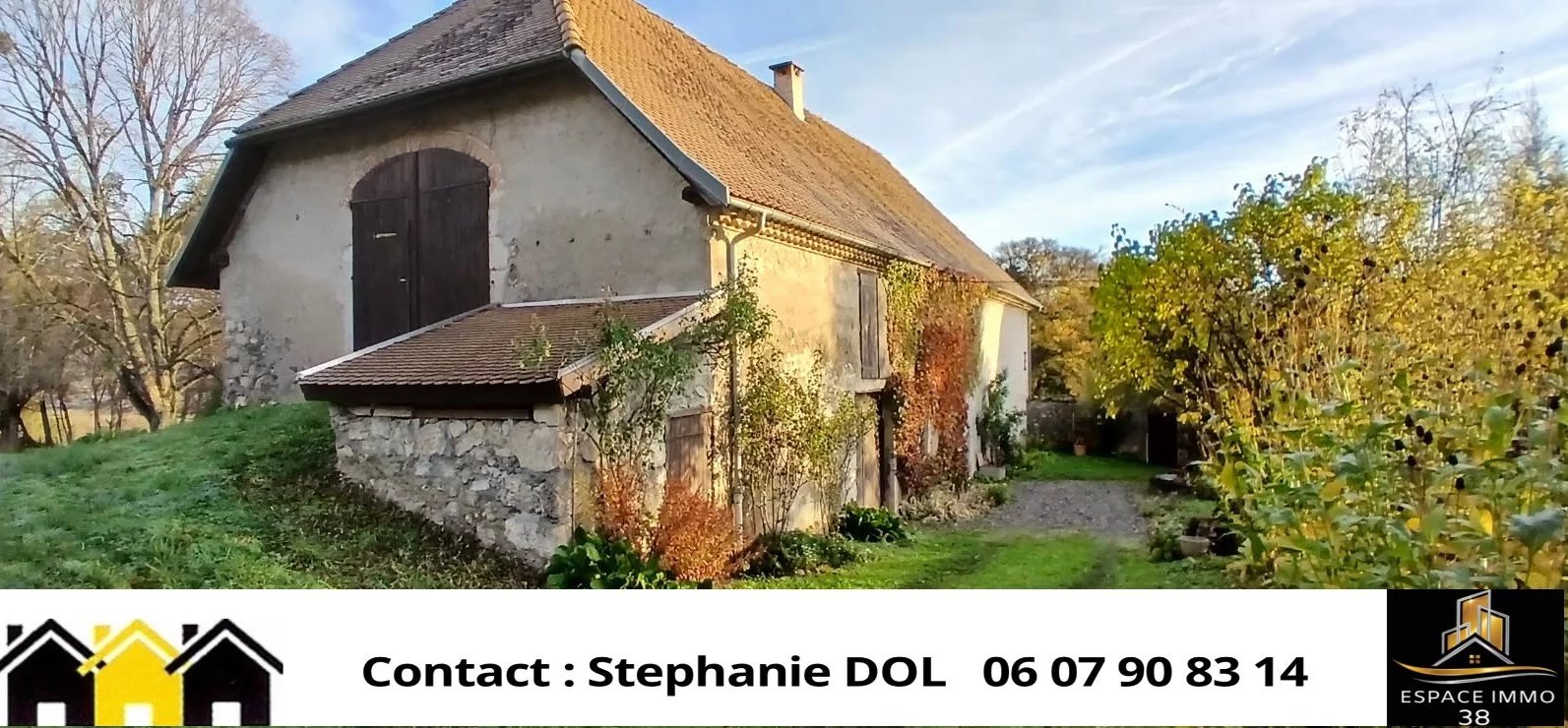 Maison 65m² + Ecurie + Grange et Hangar sur 22 588m²