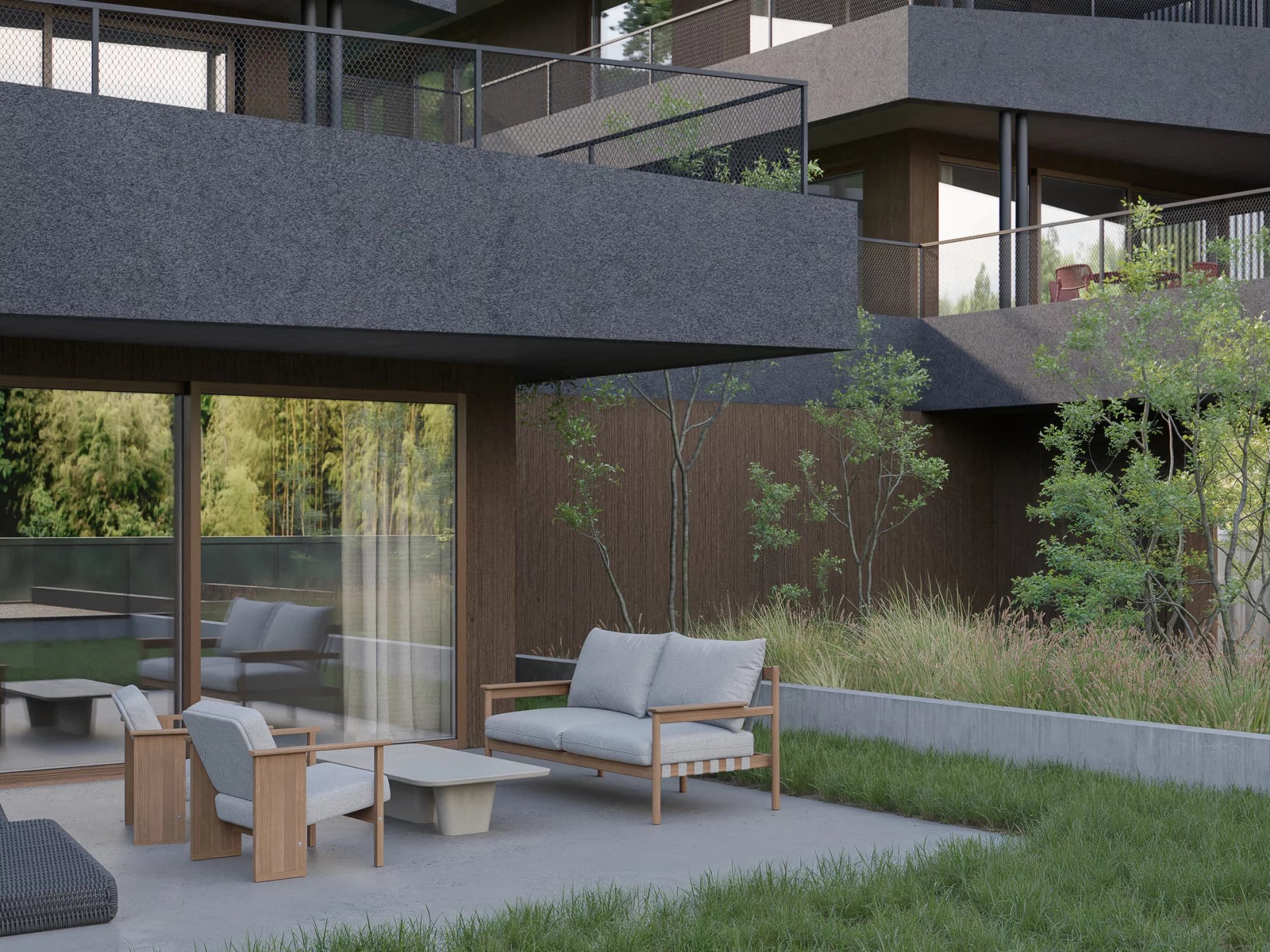 Appartement de 2.5 pièces au rez-de-chaussée avec jardin privatif
