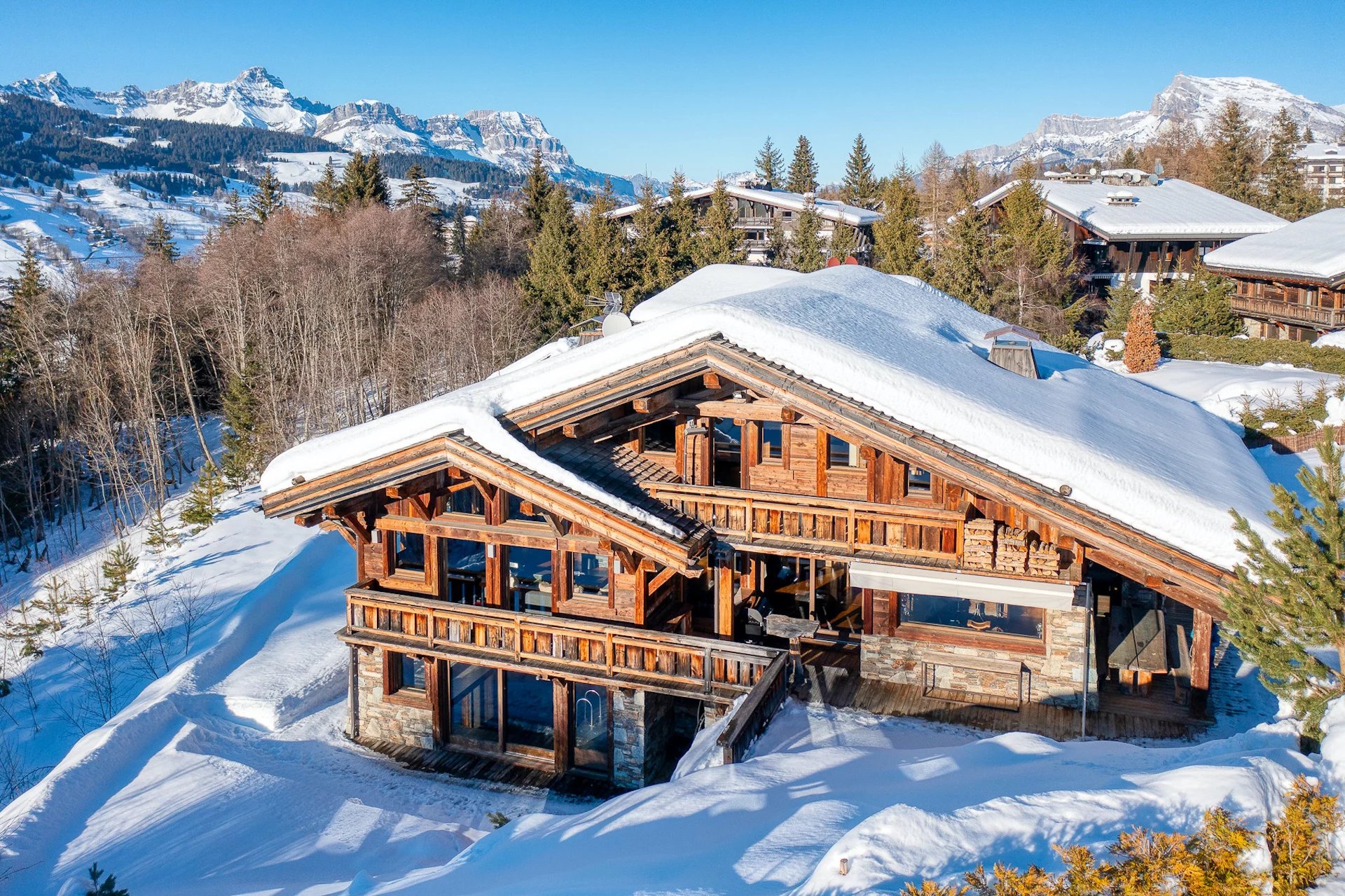 Megeve - Mont d'Arbois - Location saisonnière - Chalet - 4 chambres doubles et 1 dortoir de 4 lits -  Piscine intérieure - Sauna - Salle de massage - Ski room - Billard