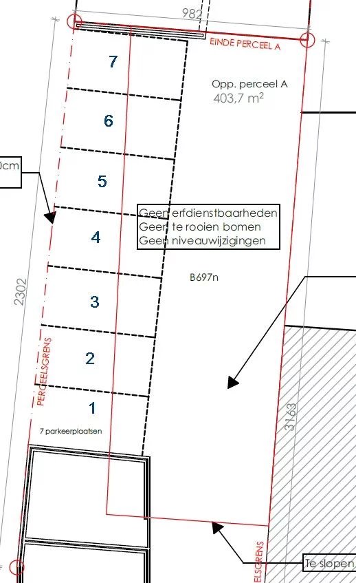 staanplaats te koop vlak aan station
