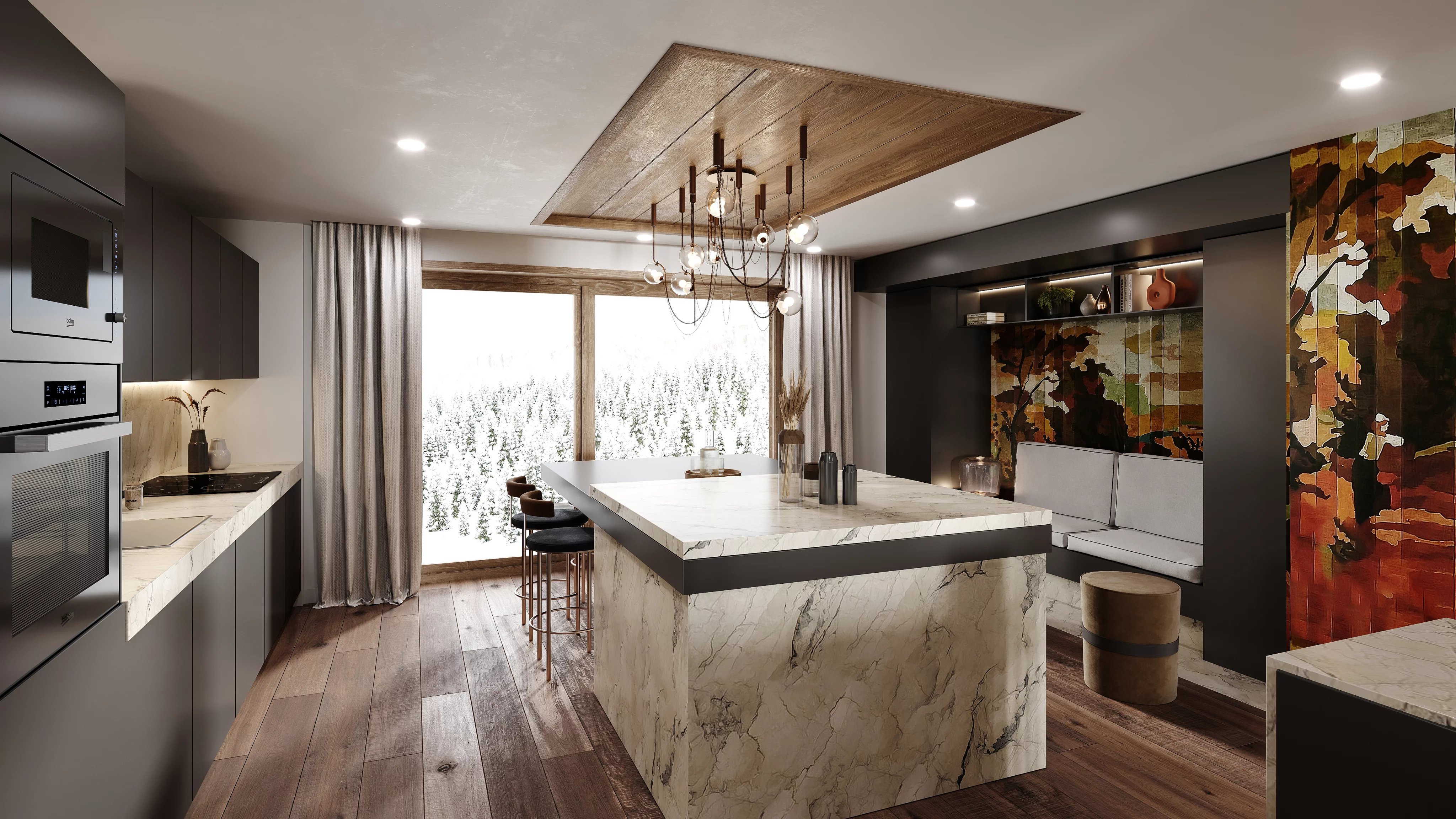 Beautiful apartment with 2 bedrooms within a hotel residence.