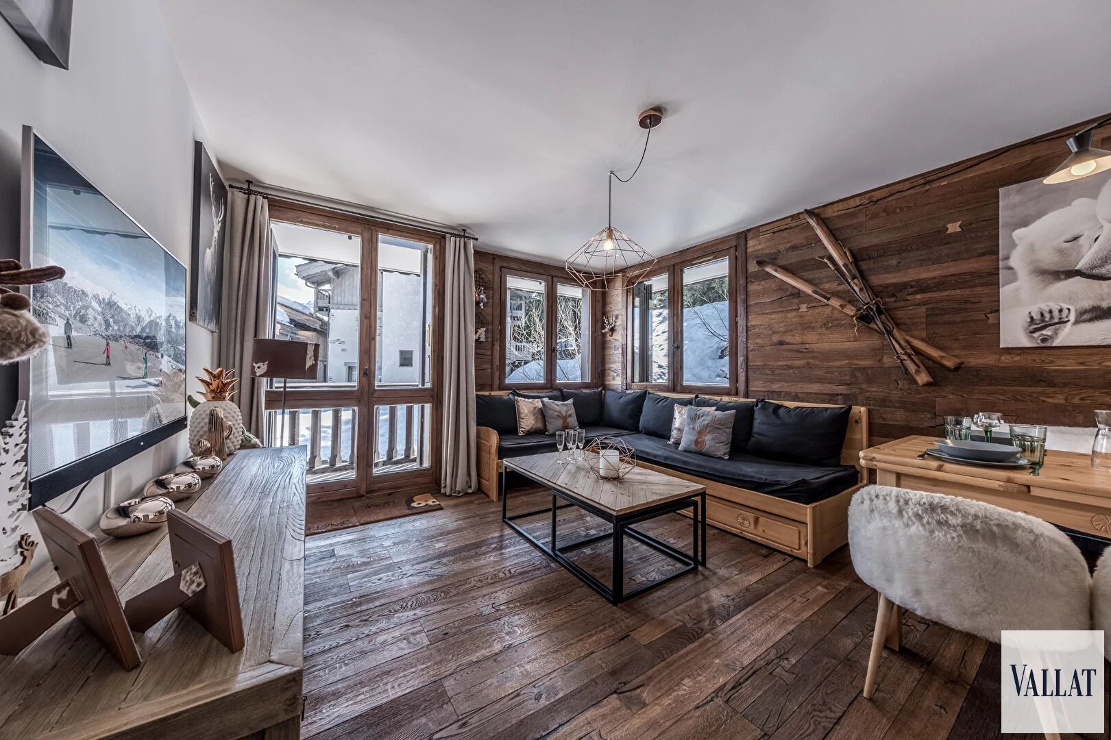 Familienapartment mit 2 Schlafzimmern an den Skipisten in Courchevel 1850