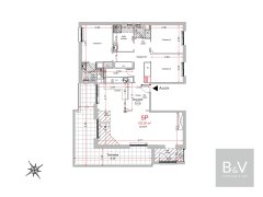 132 m² 4-room apartment with terrace — photo 3 of 3