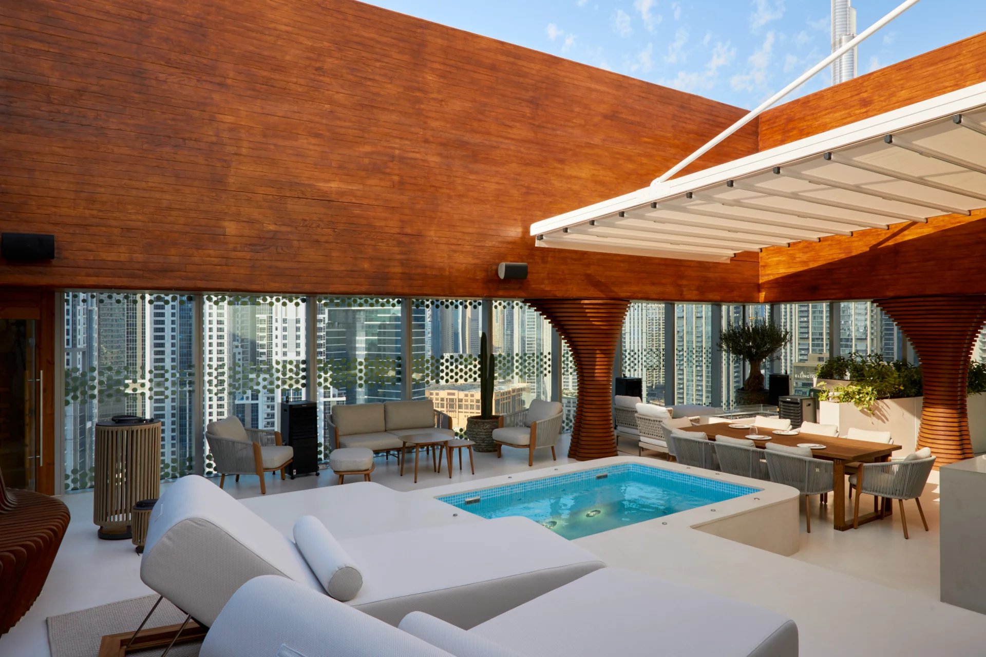 Unique Fully Furnished 3-Bedroom Triplex with Pool and Terrace