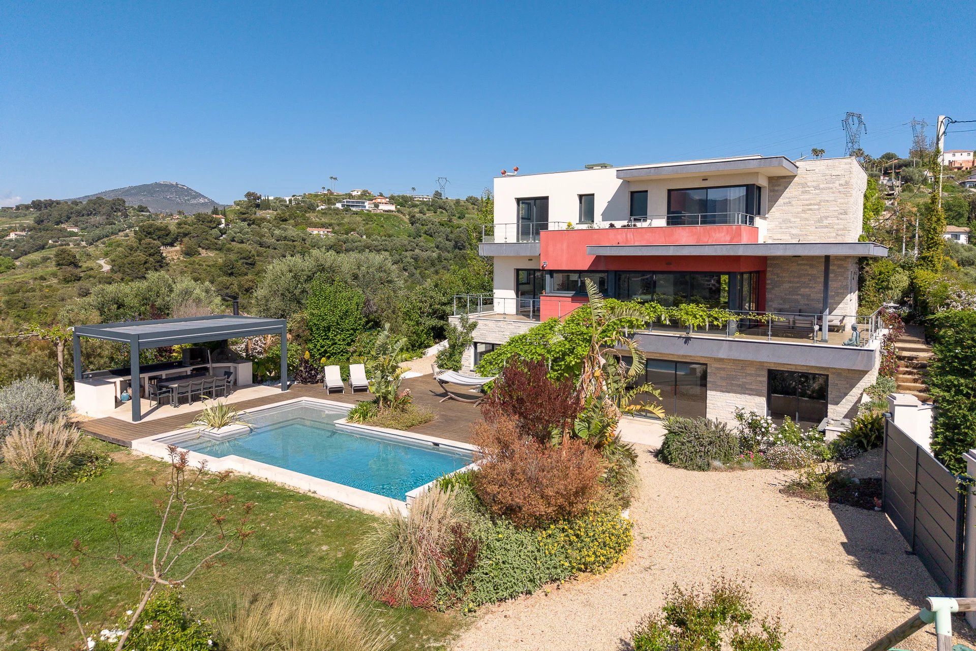 Nice - Crémat -  Villa contemporaine avec vue panoramique
