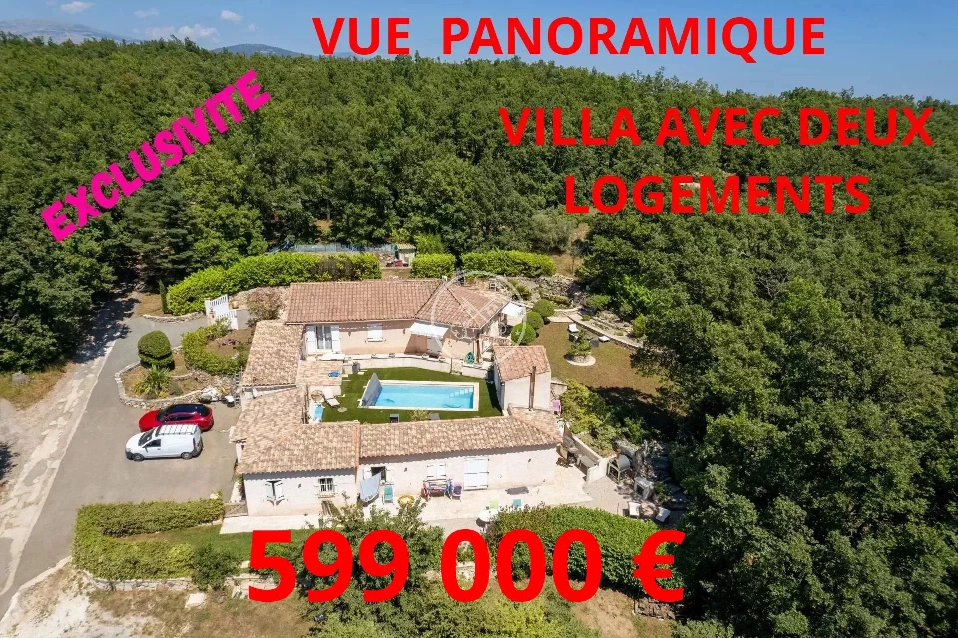 Mons - Villa piscine avec deux logements sur 1 Ha