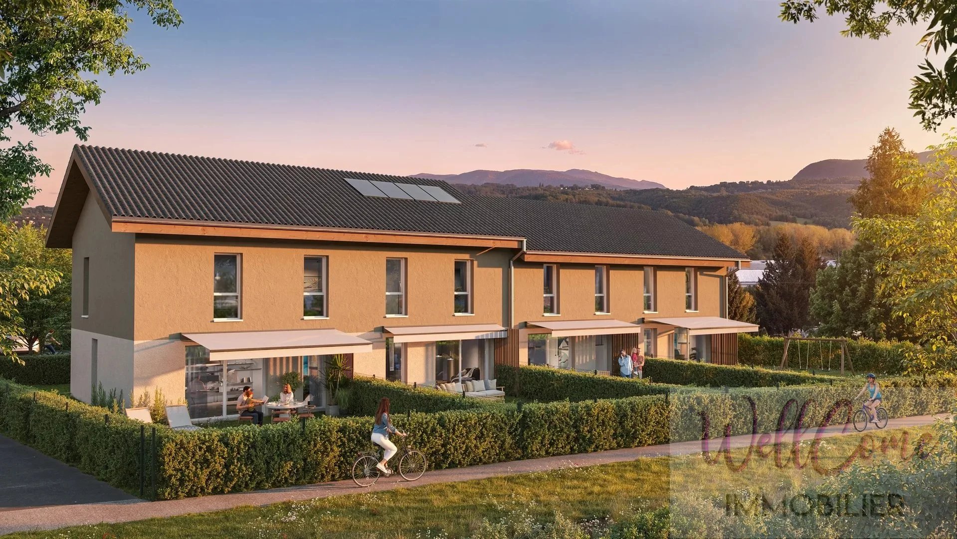 VEFA - Maison T5 jumelée avec 294m² de jardin S-O à Albens !