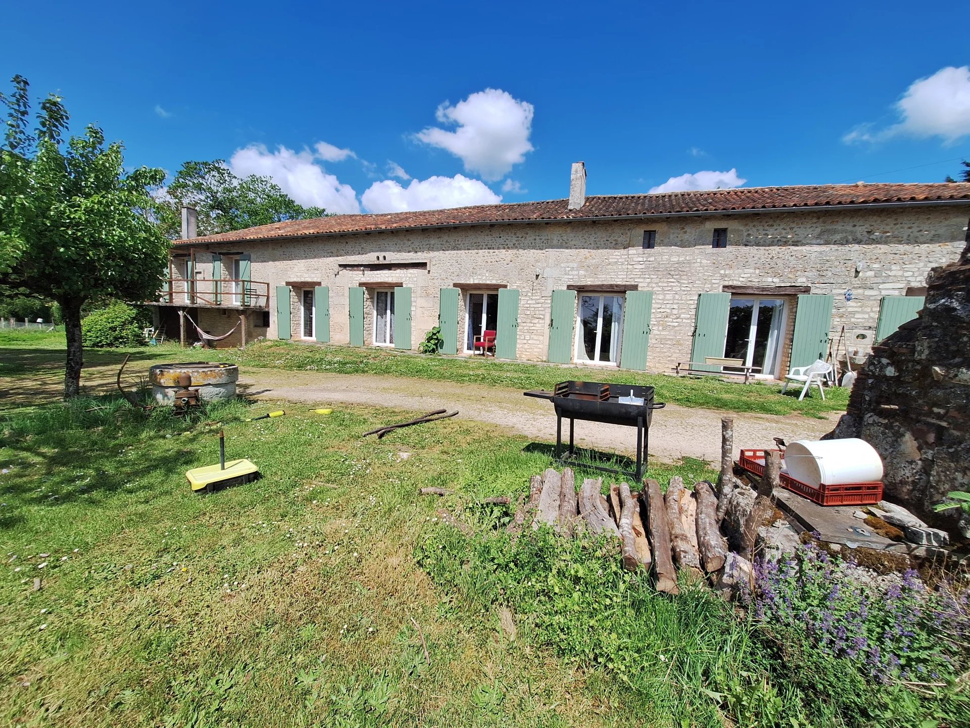 Detached character property with cottage