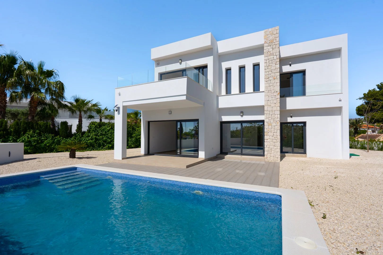 Villa moderne neuve, clé en main, avec vue sur mer, à vendre à La Fustera, Benissa