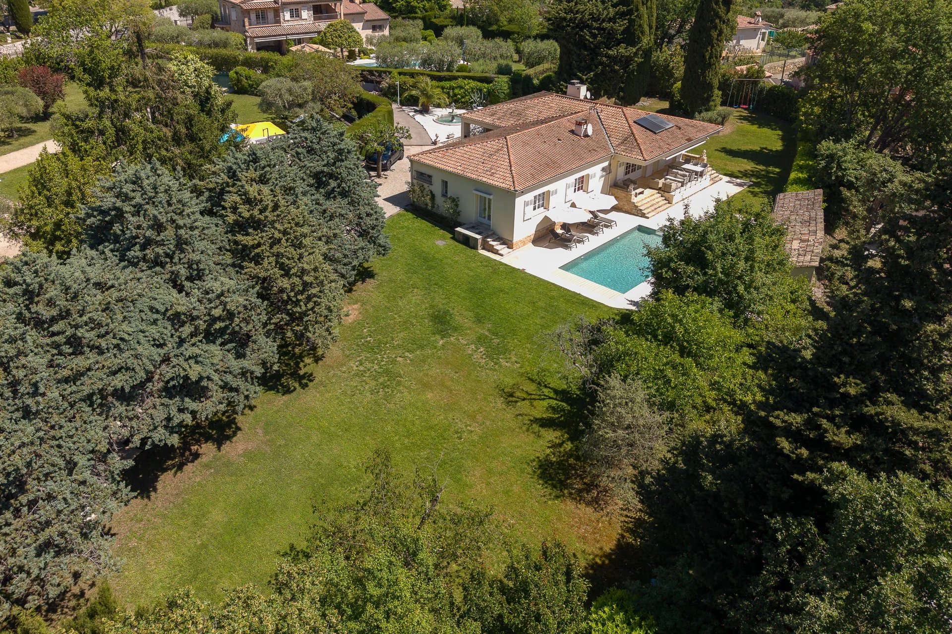 A leafy property near the village