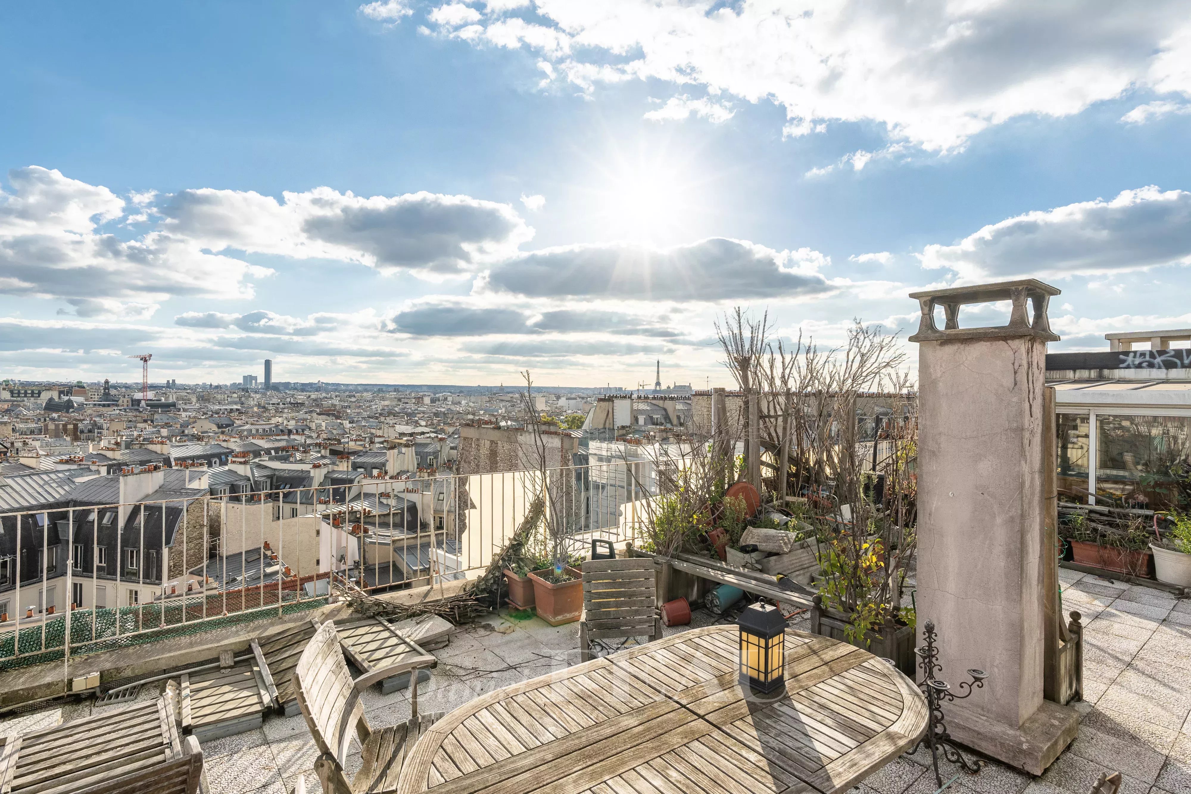 Terrasse de 100 m² à  360° sur Paris