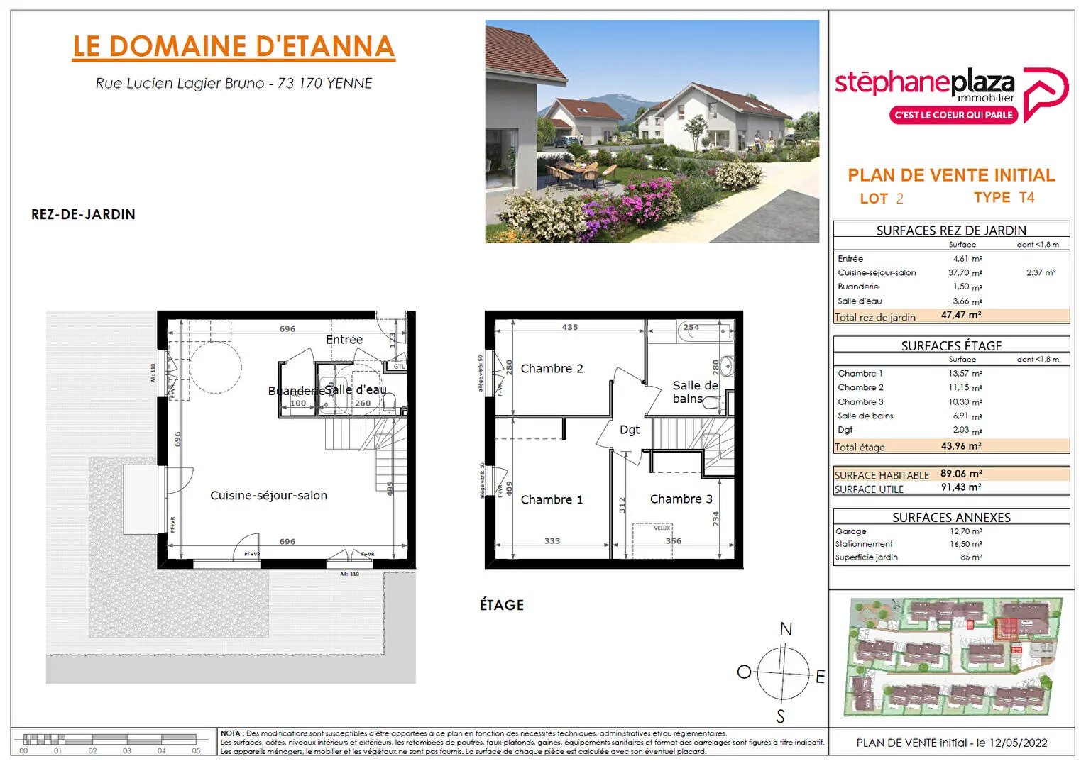 YENNE - T4 90m2 avec jardin