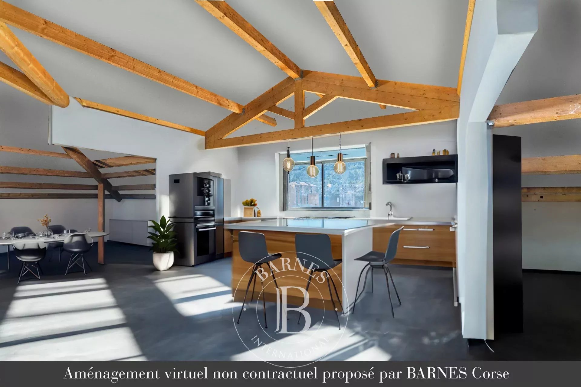 Bastia, Rooftop villa flat, 3 bedrooms, panoramic sea view, near town centre