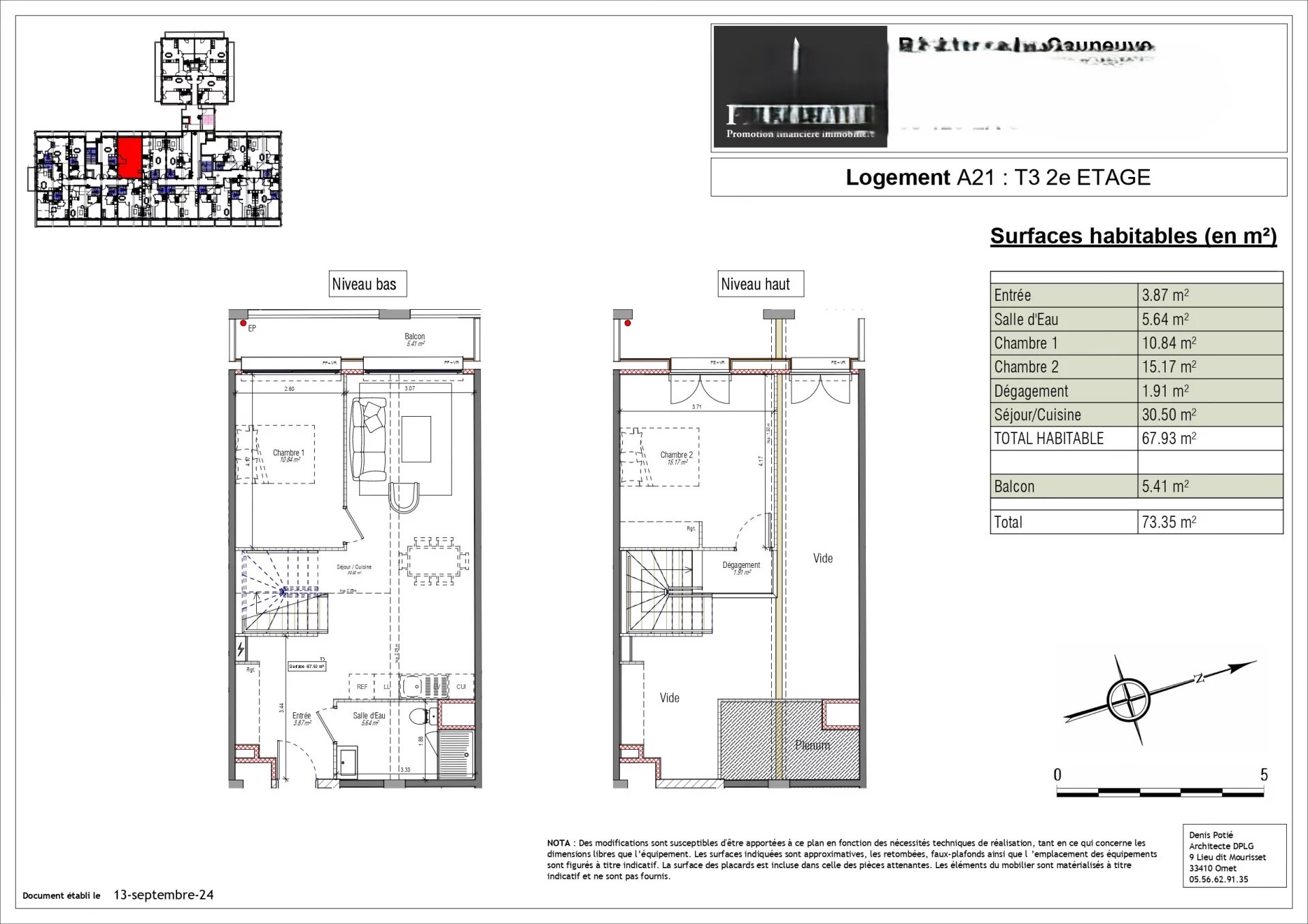 DUPLEX T3 7m² avec balcon - CENTRE VILLE