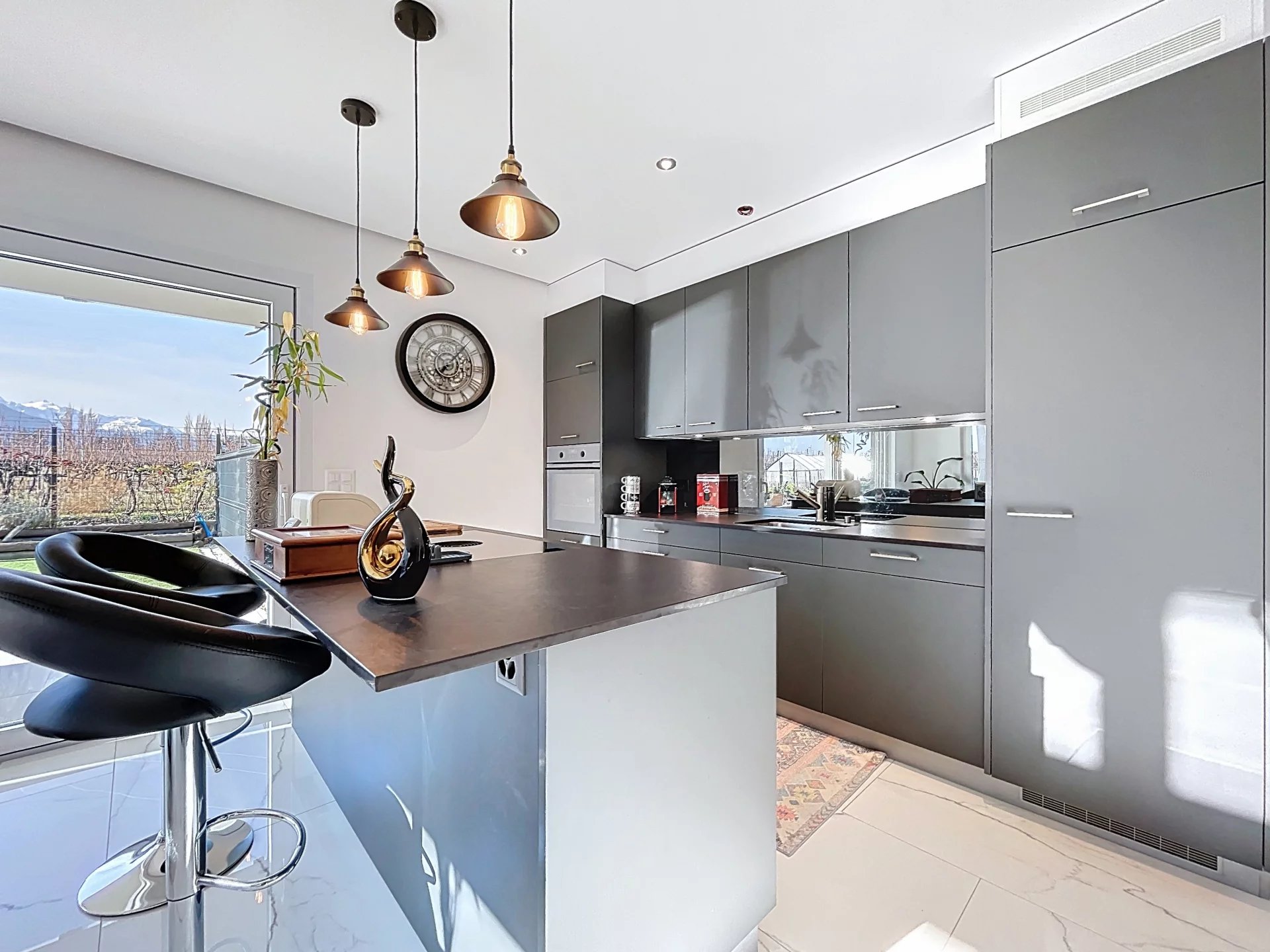 Maison moderne et jardin cosy