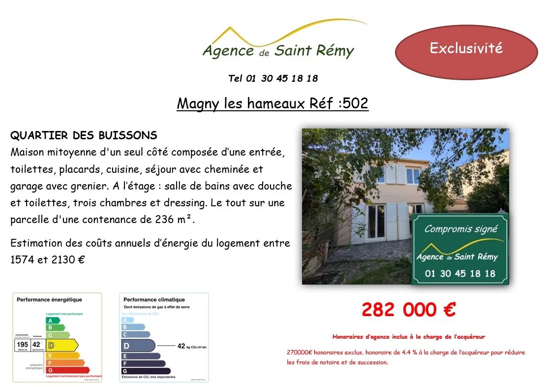 Vente Maison Magny-les-Hameaux