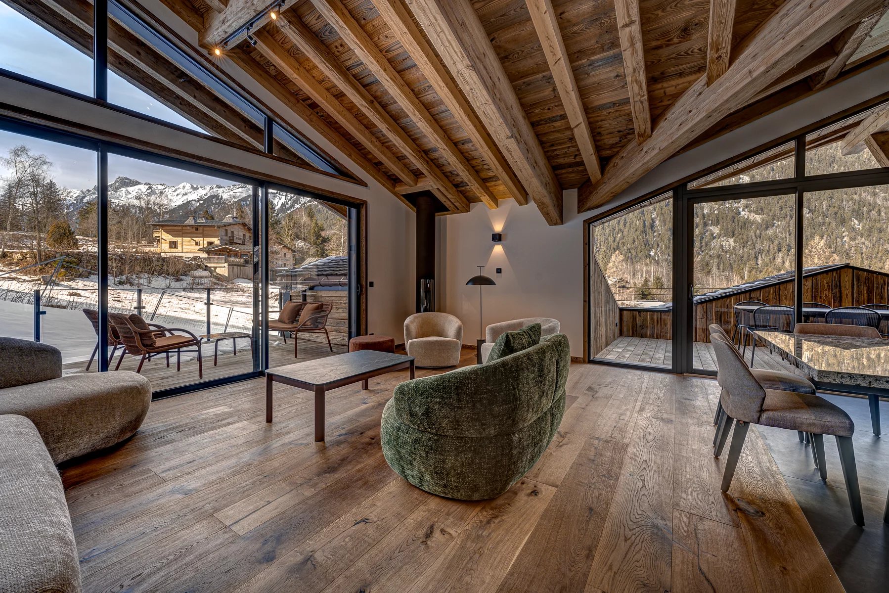 Photo of CHAMONIX – A recently completed, luxury 5-bedroom chalet with pool in le Lavancher