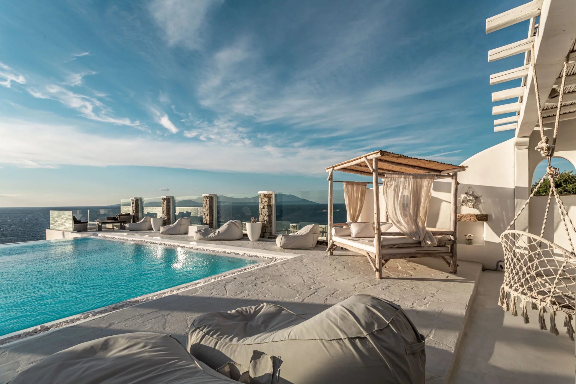 Greece - Mykonos - Pouli - Seasonnal Rental - House - 8 people - 4 bedrooms - 4 bathrooms - Infinity pool with panoramic view