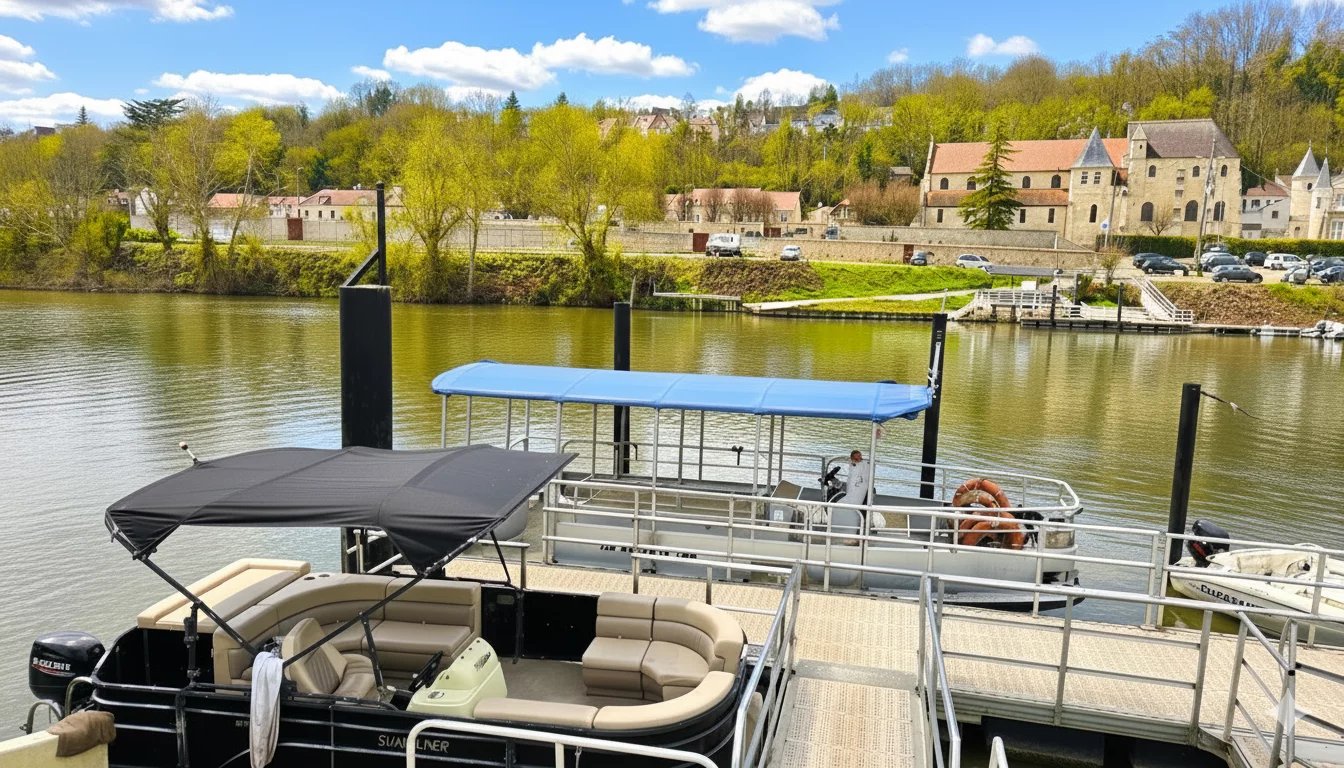 Juziers – Domaine Île Verte : joli chalet 2 chambres, cadre paisible – 248 400 €