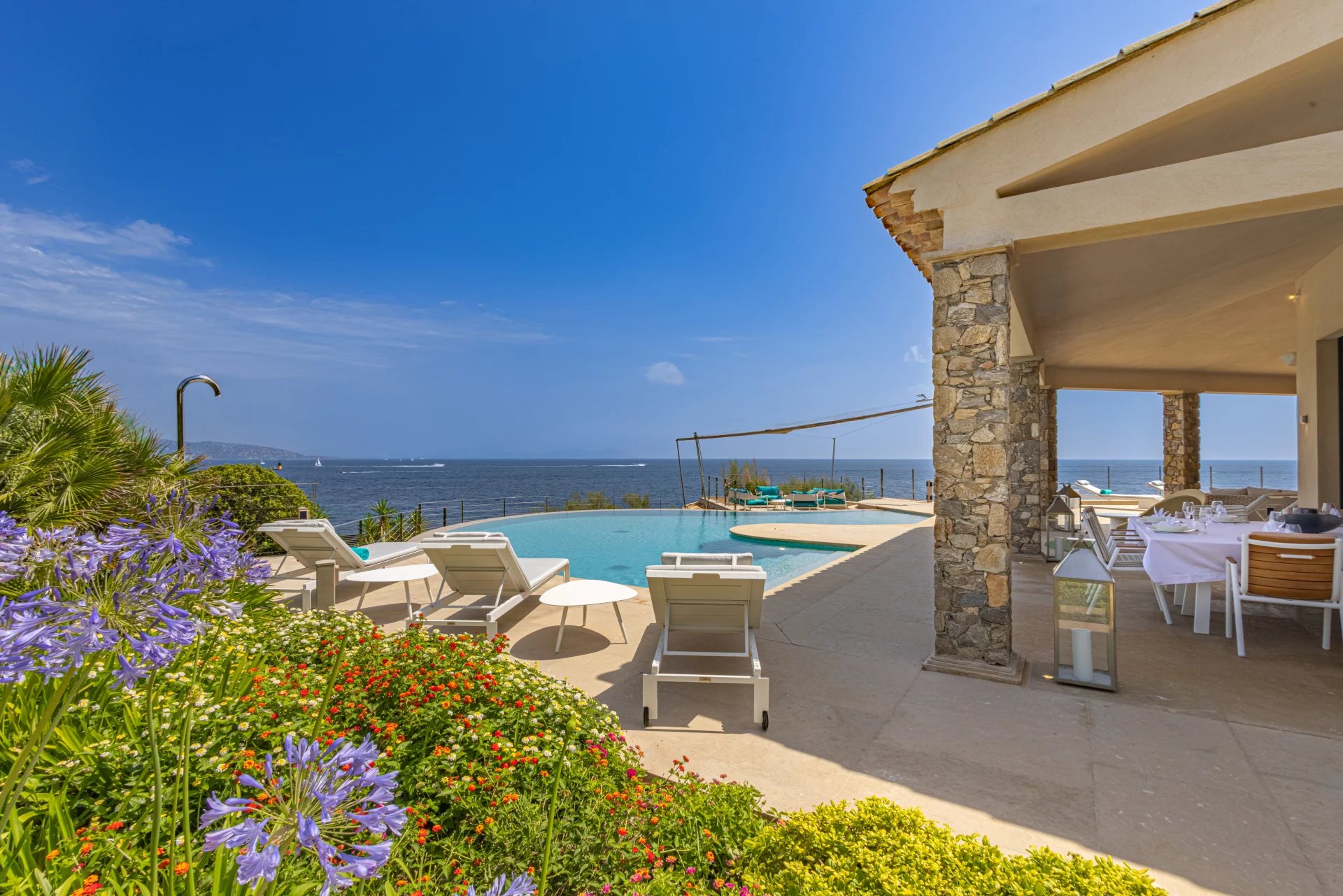 Waterfront villa with direct sea access in Saint-Tropez