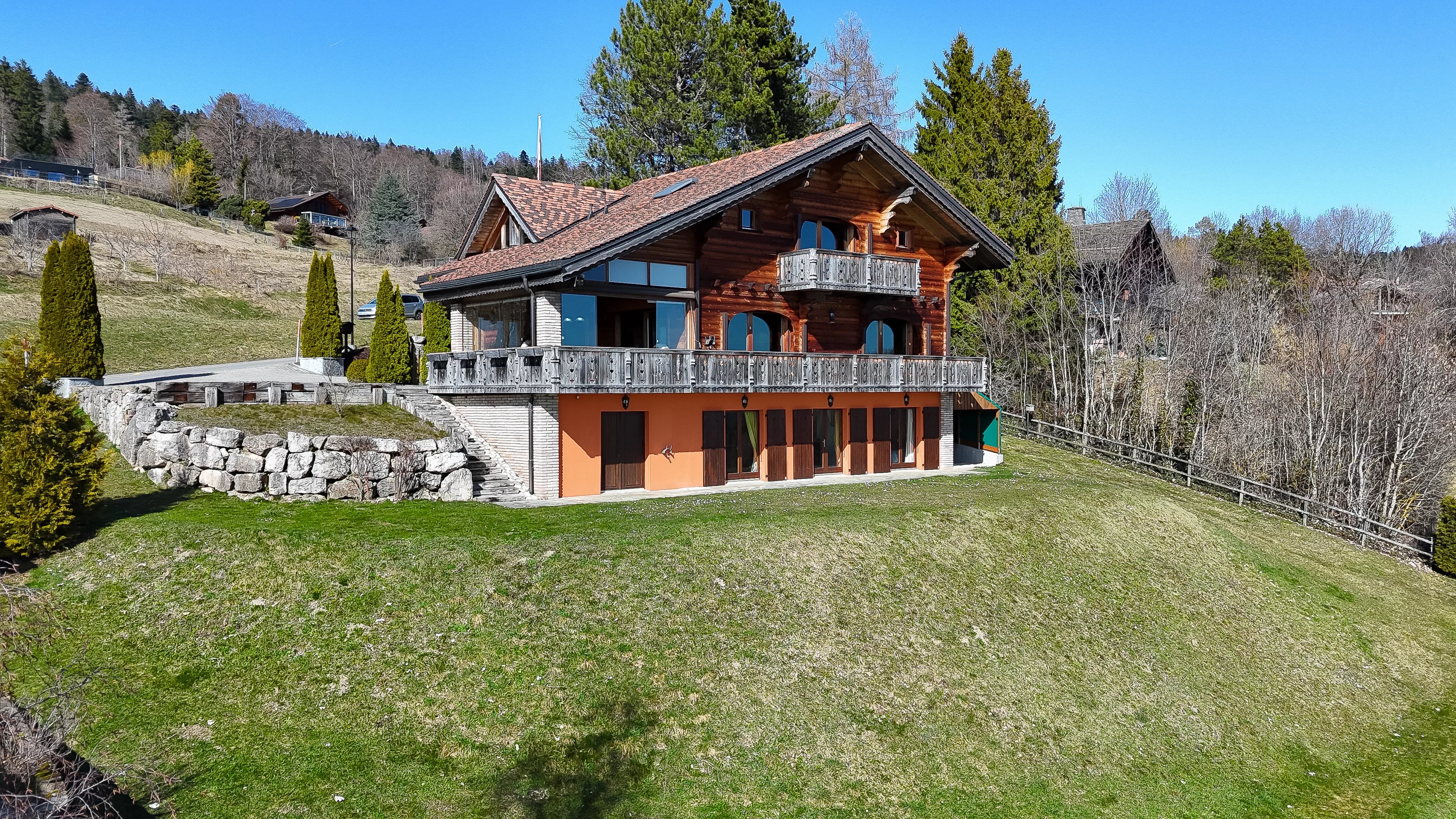 Villa d’exception au charme alpin avec vue imprenable