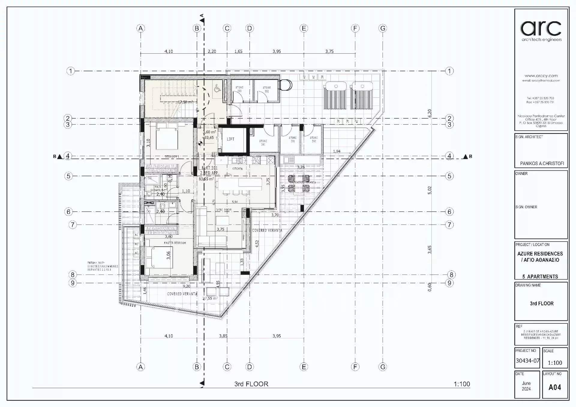 Mieszkanie 2 pokoi 75 m² Demos Agiou Athanasiou, Cypr