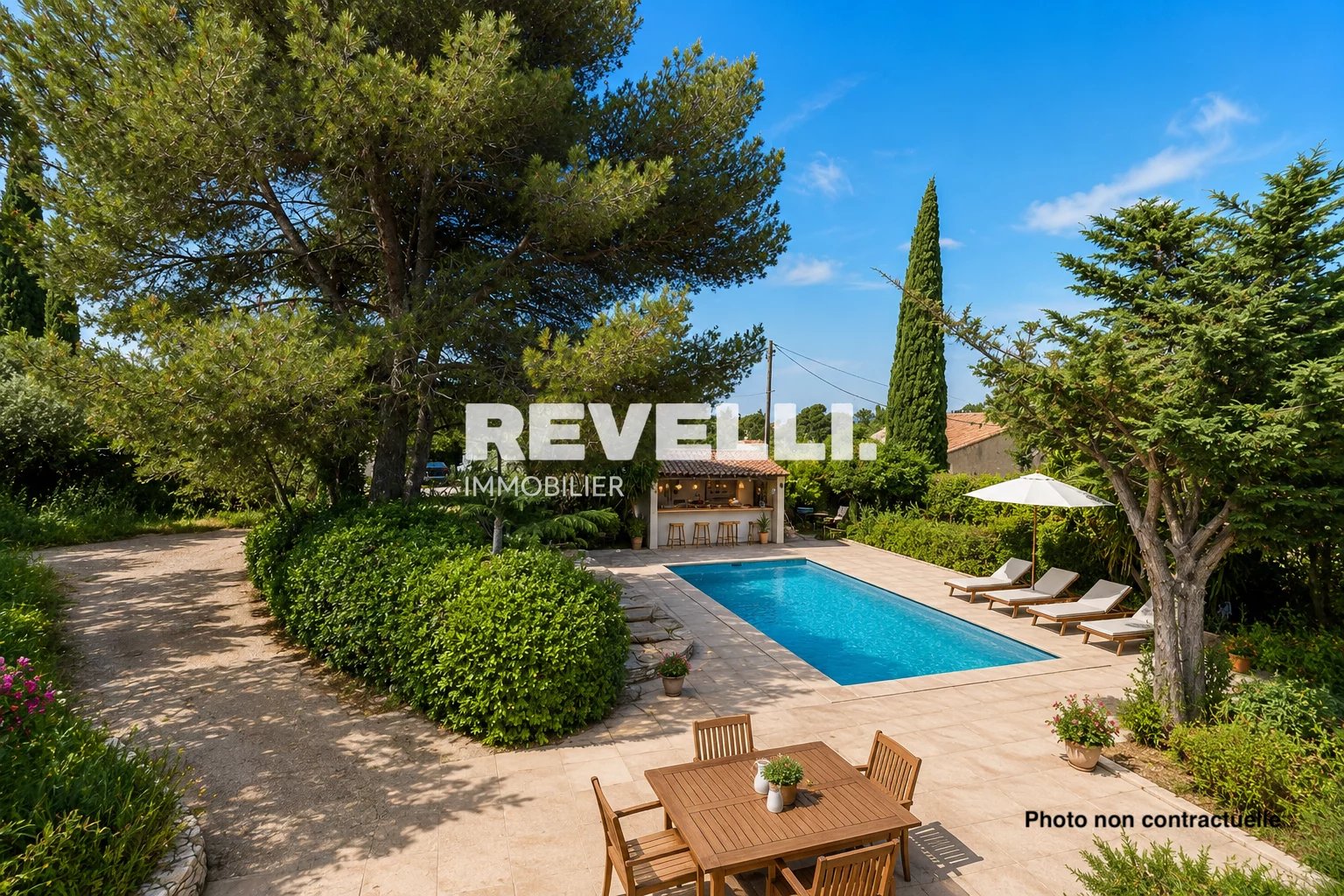 La Provençale — Maison T6/7 de 220 m² + Combles aménagés 80 m² + Piscine + Garage double + Parcelle 1 600 m²