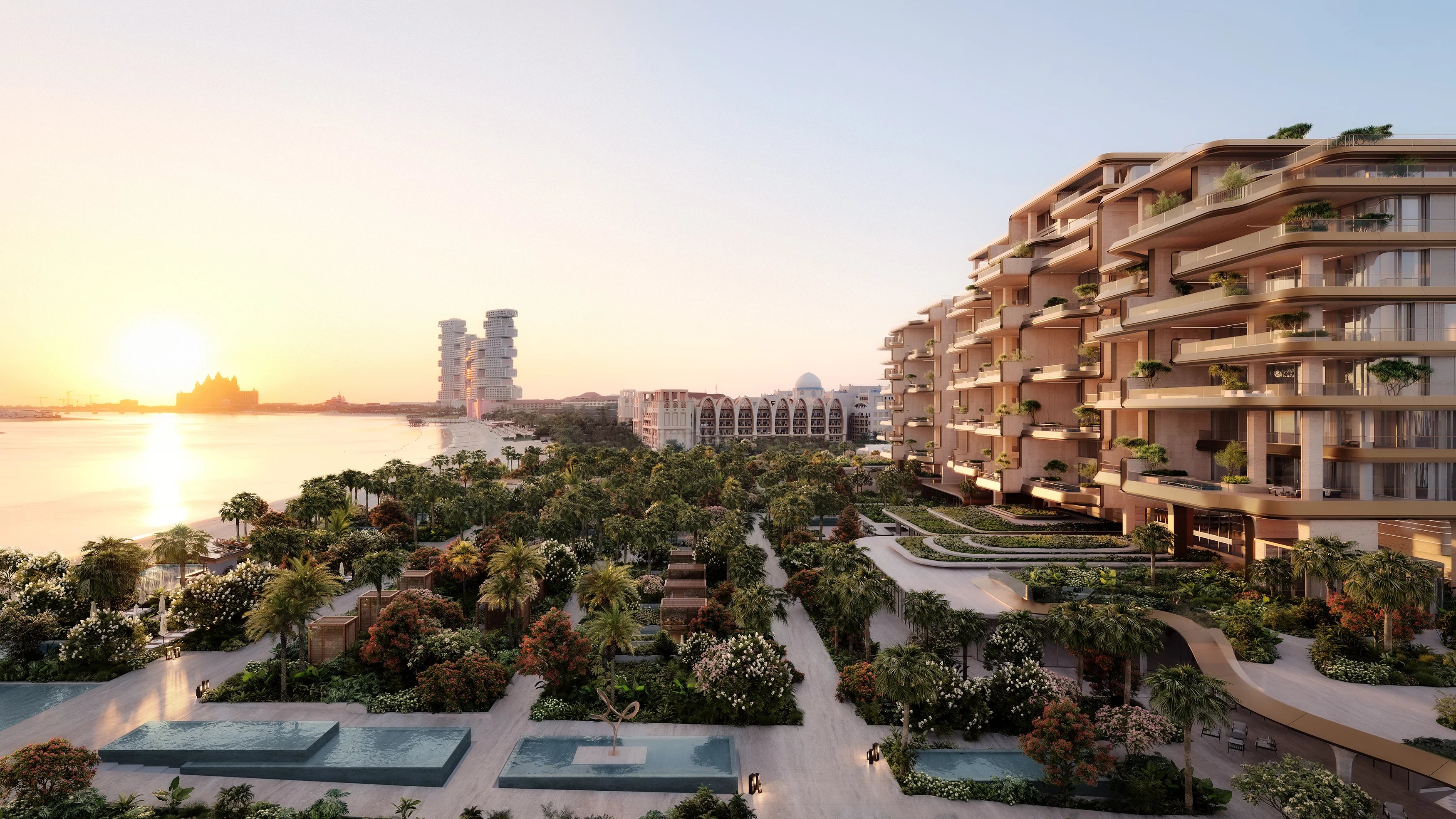 3 lits simplex à l'Alba Residences, Palm Jumeirah