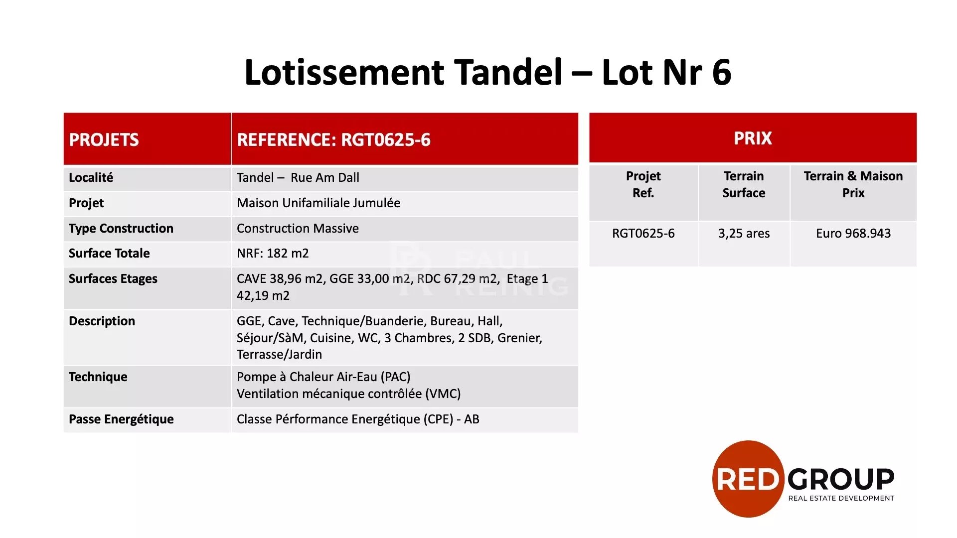Vente Maison jumelée Tandel