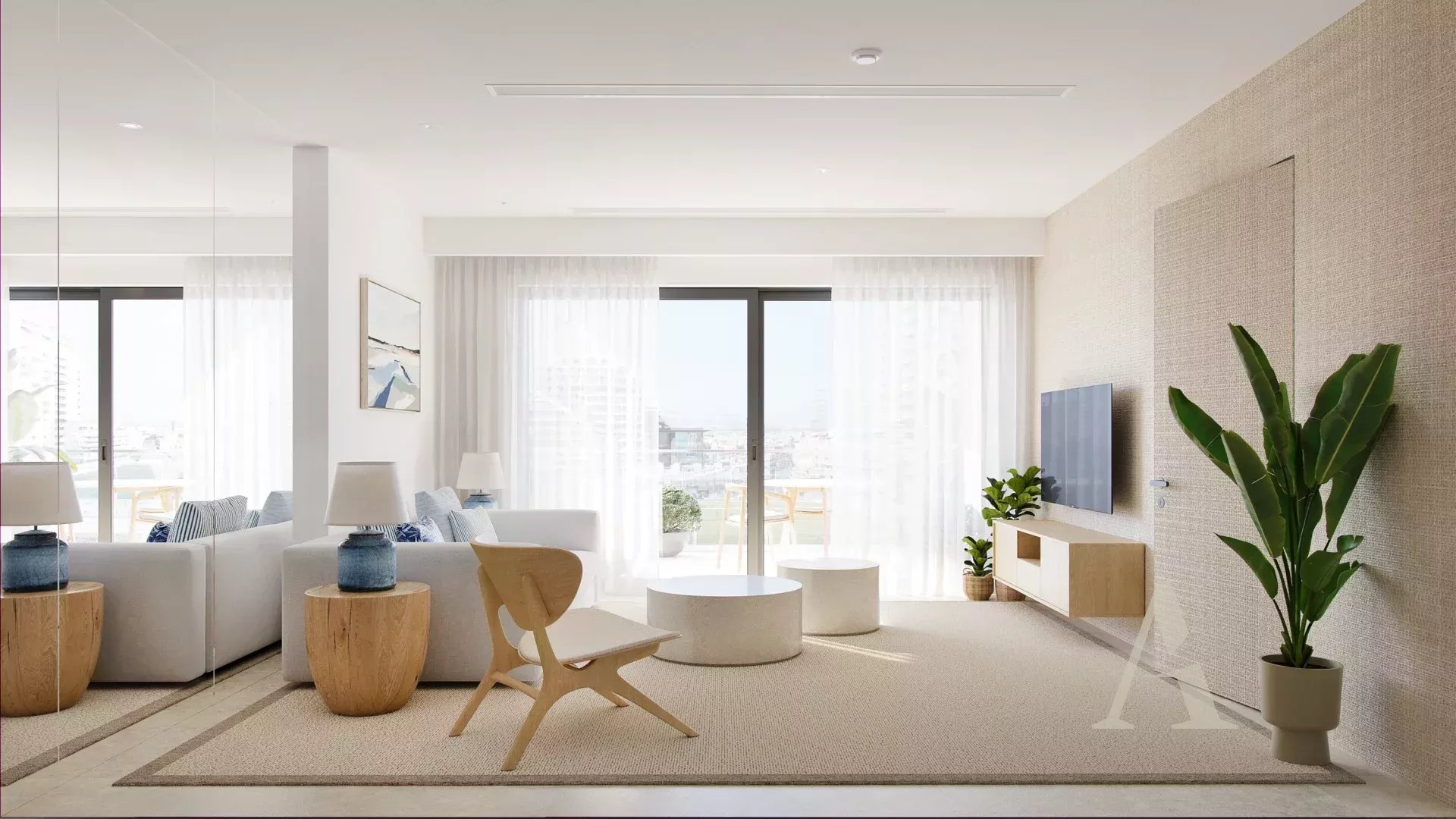 Elegant 1-Bedroom Apartment, Sea View in Tigné Point