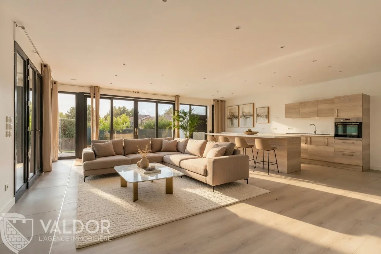 Pavillon de 147m2 avec piscine, 4 chambres, grande piece de vie de 61m2 exposée sud ouest