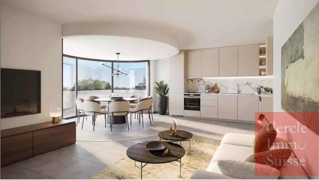 Magnifique attique neuf T5 en vente de 135 m² avec grande terrasse à Divonne-les-Bains (01220), proche Suisse - Photo 2