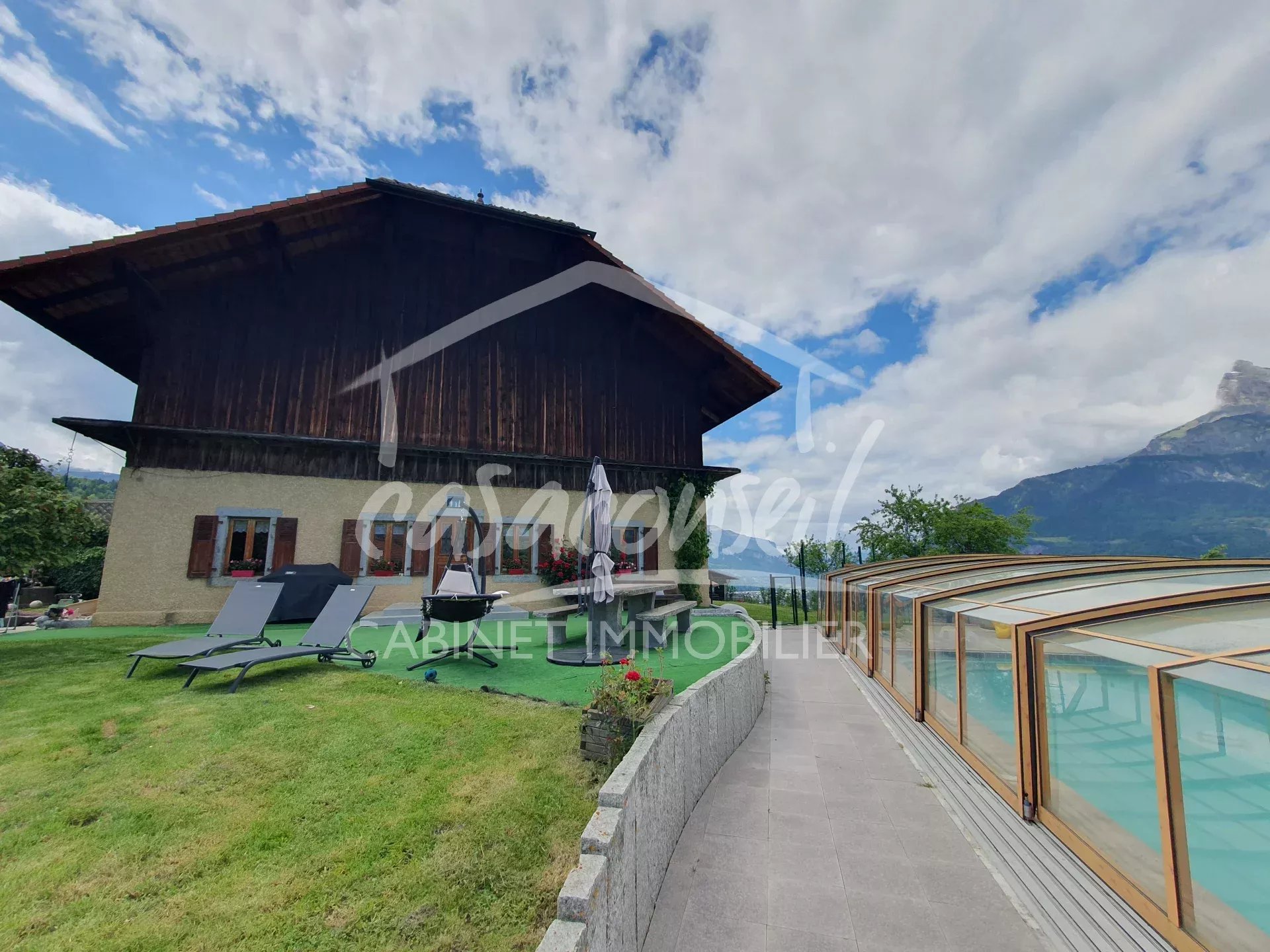 mont blanc area -  farmhouse with panoramic view