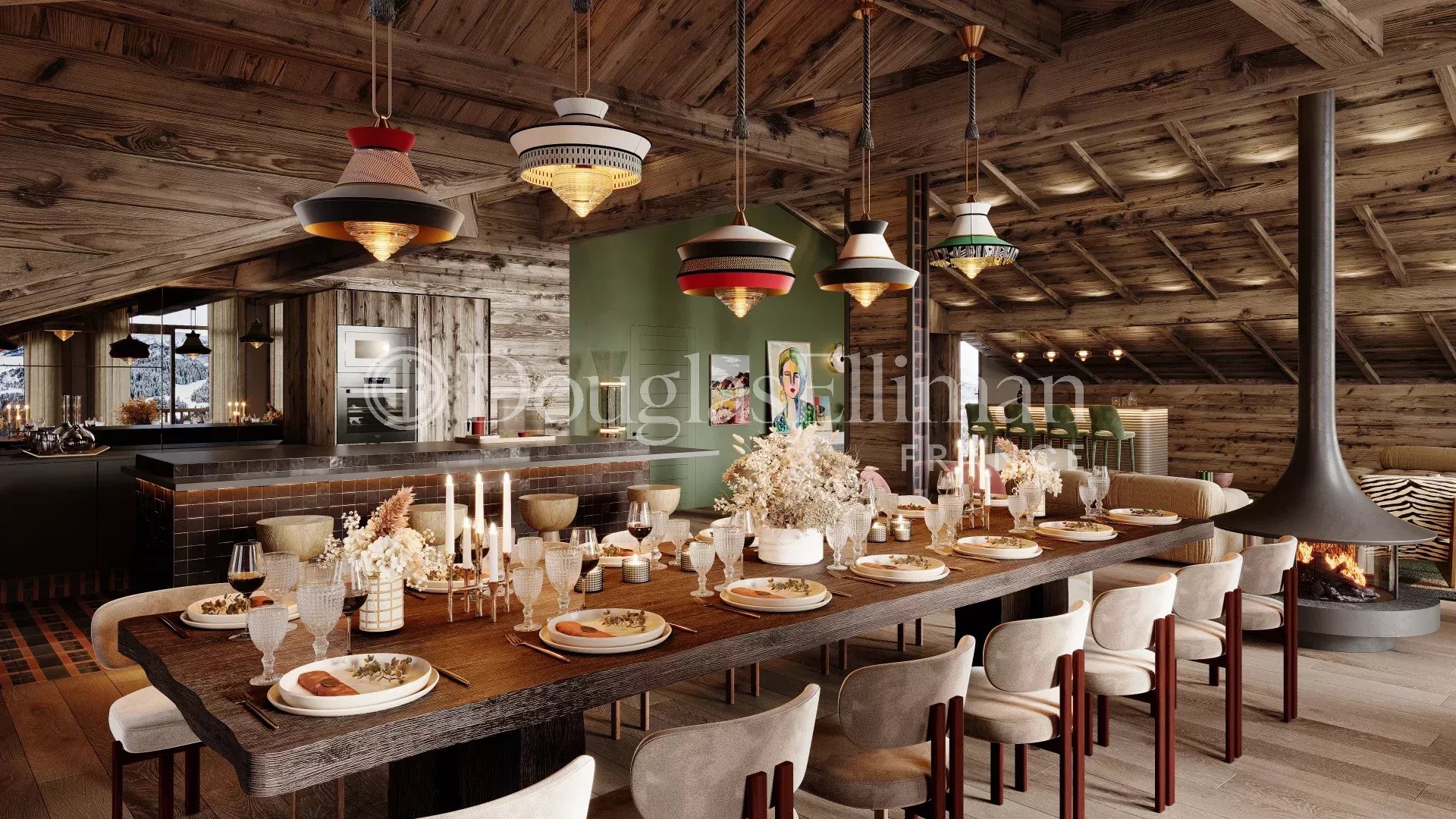 COURCHEVEL – Lodge 5 chambres avec salle de cinéma, cabine & sauna - Image nᵒ3