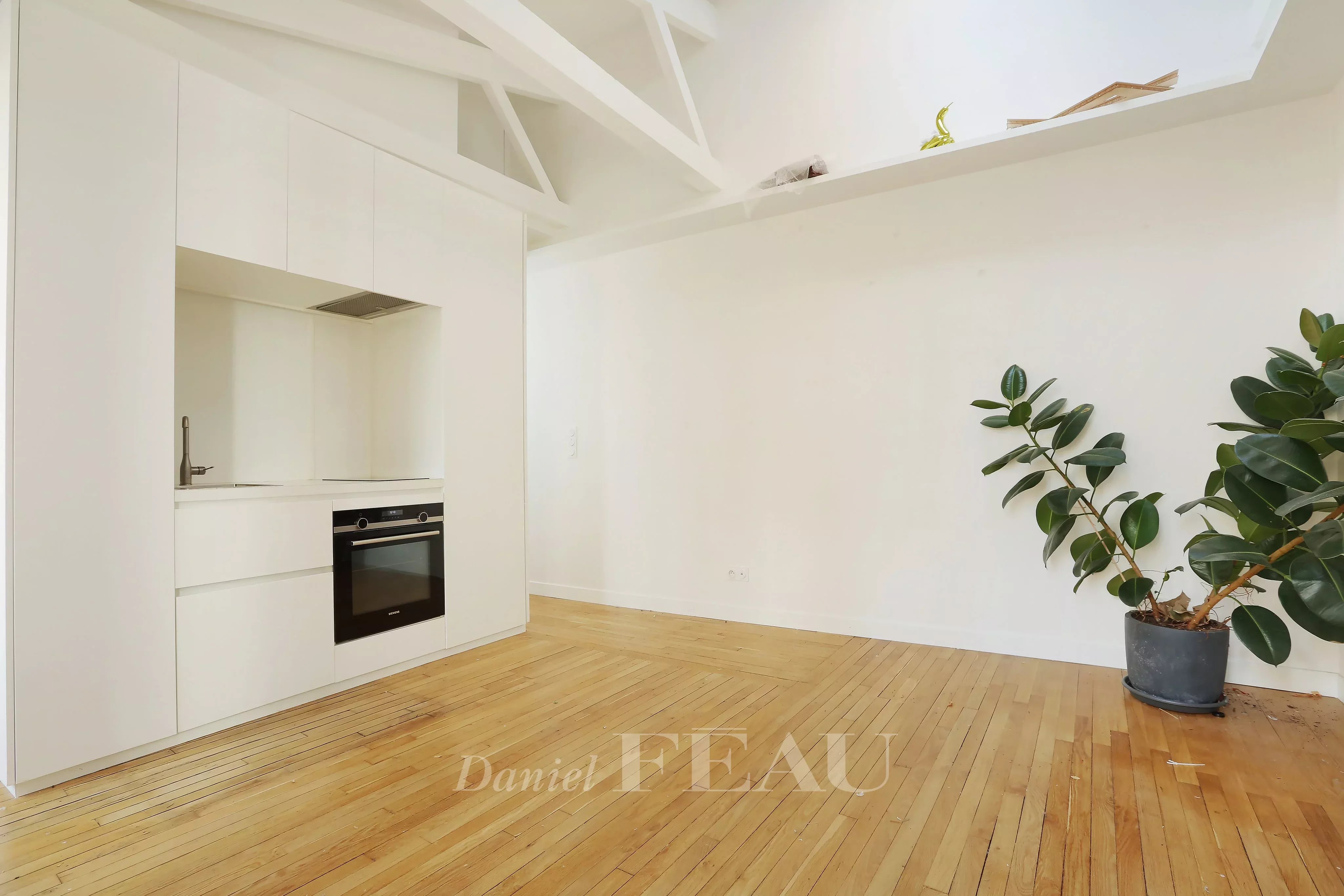 Kitchen Wooden floor Fireplace