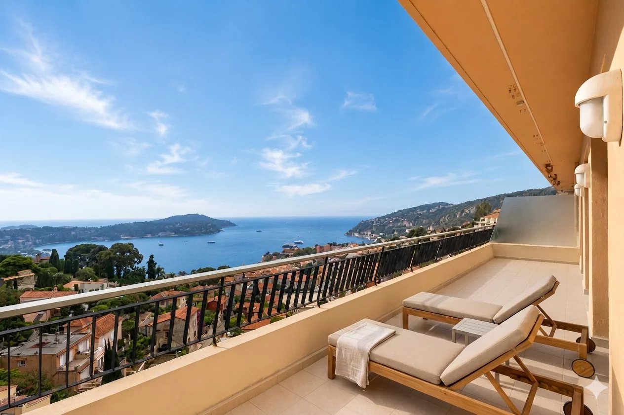 Top floor with terrace, sea view, garage