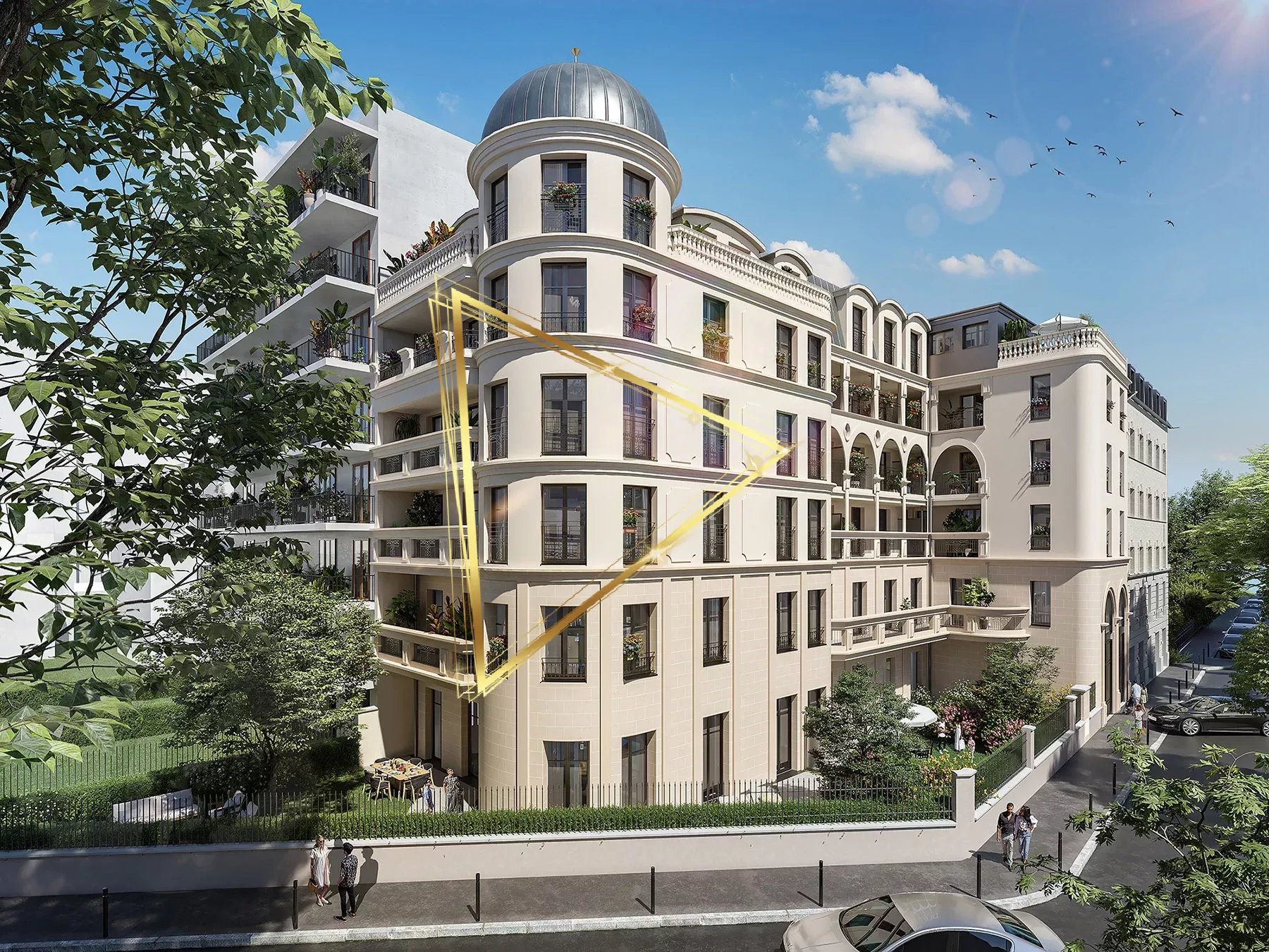 T4 dernier étage avec terrasse, cave et parking.