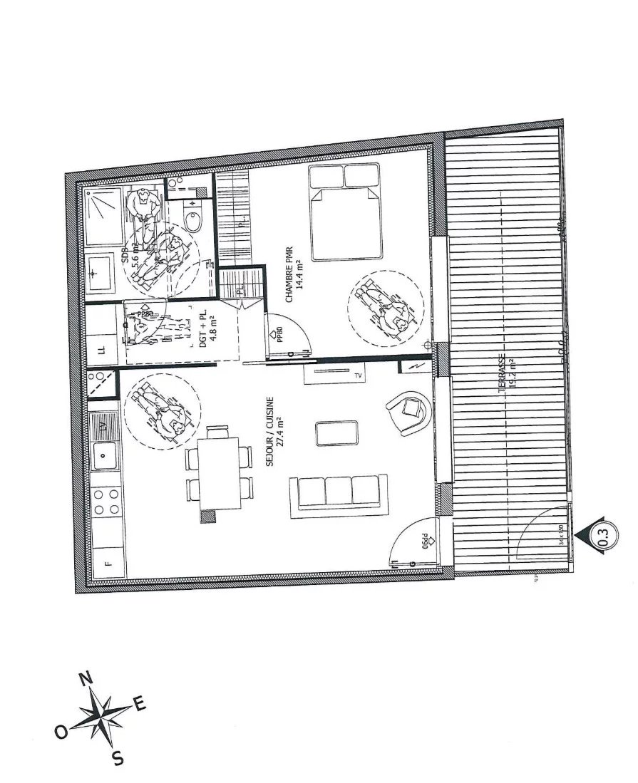 APPARTEMENT T2 NEUF USAGE COMMERCIAL