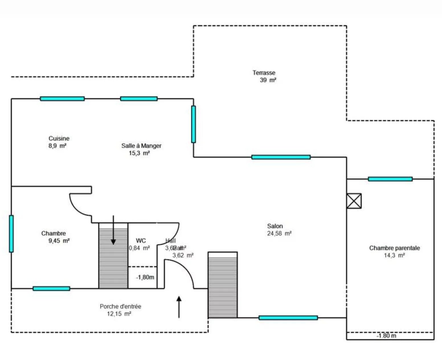 Villa avec piscine et garage