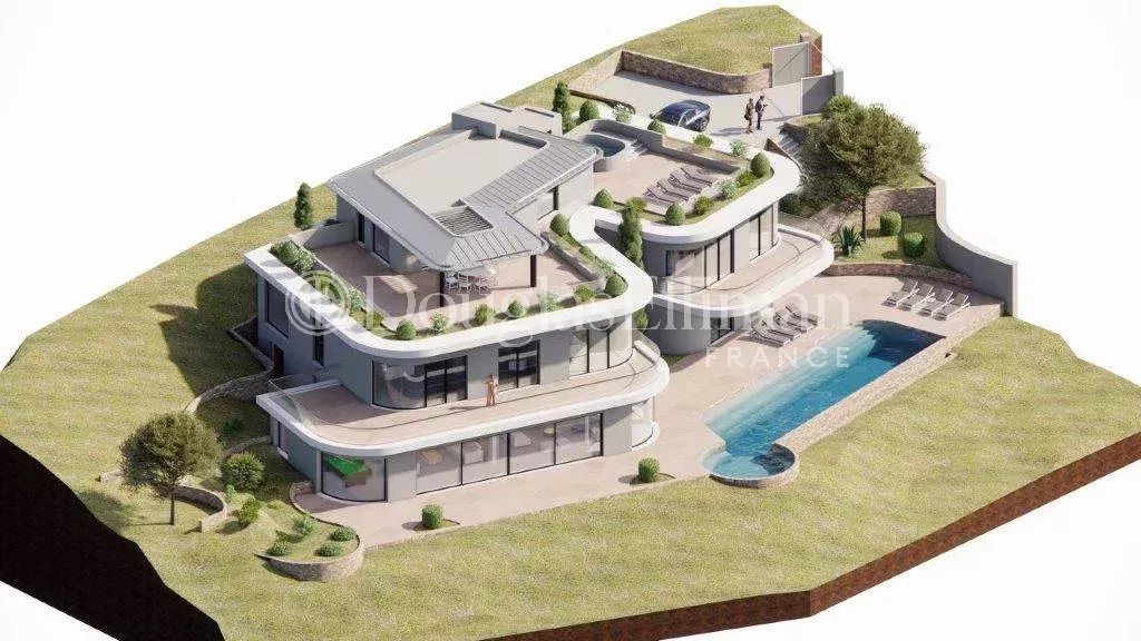 BEAUSOLEIL - VILLA CONTEMPORAINE VUE MER A RENOVER