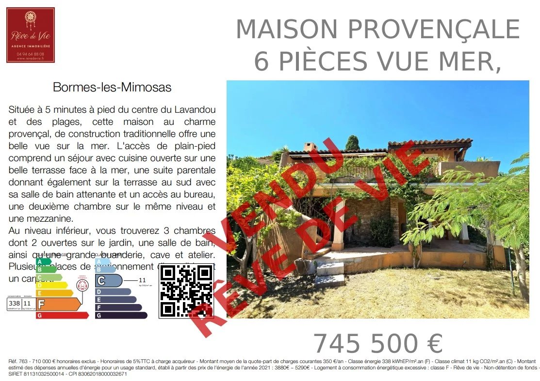 Vente Maison Bormes-les-Mimosas