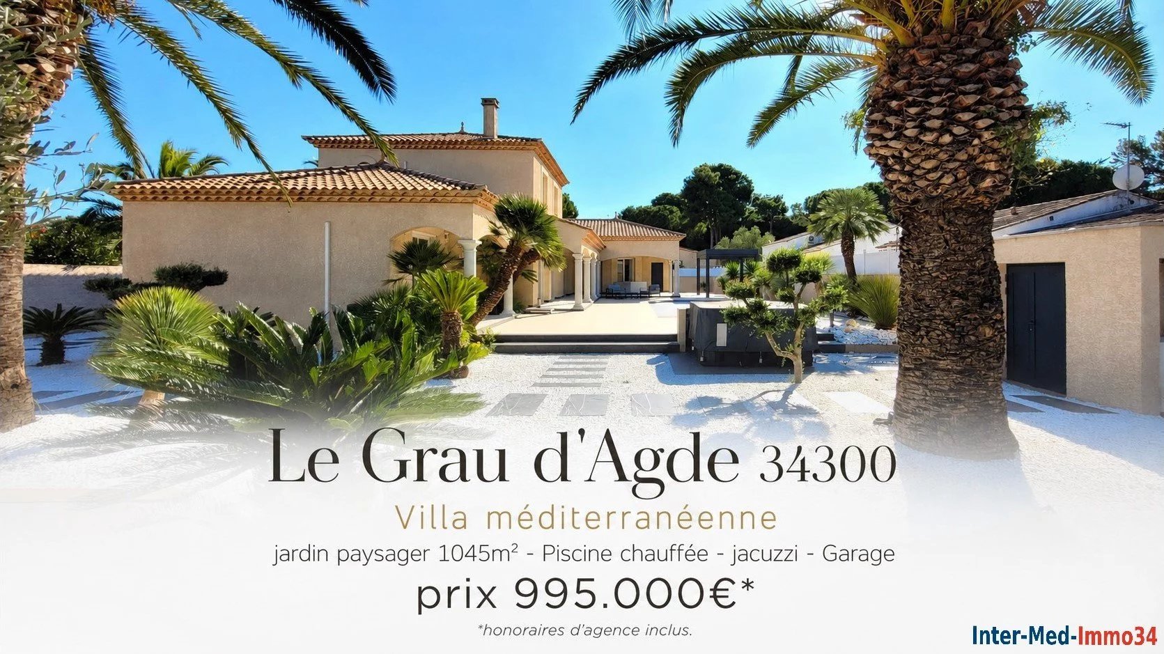 A Vendre en Exclusivité  - Littoral Agathois - Élégante villa languedocienne dans un état irréprochable sur le Grau d’Agde 34300