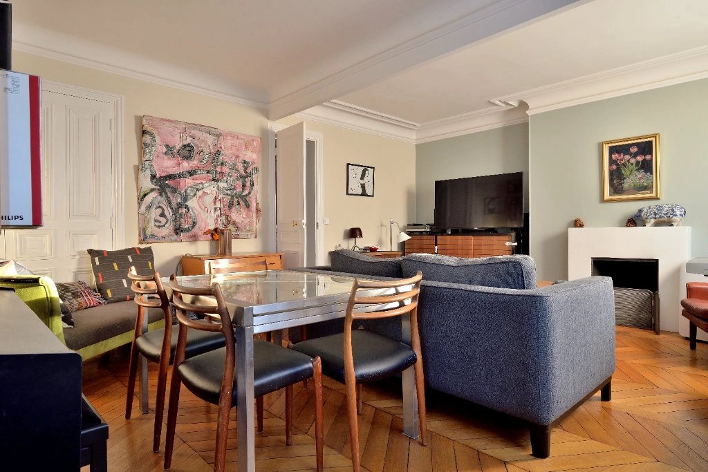 Dining room Fireplace Wooden floor