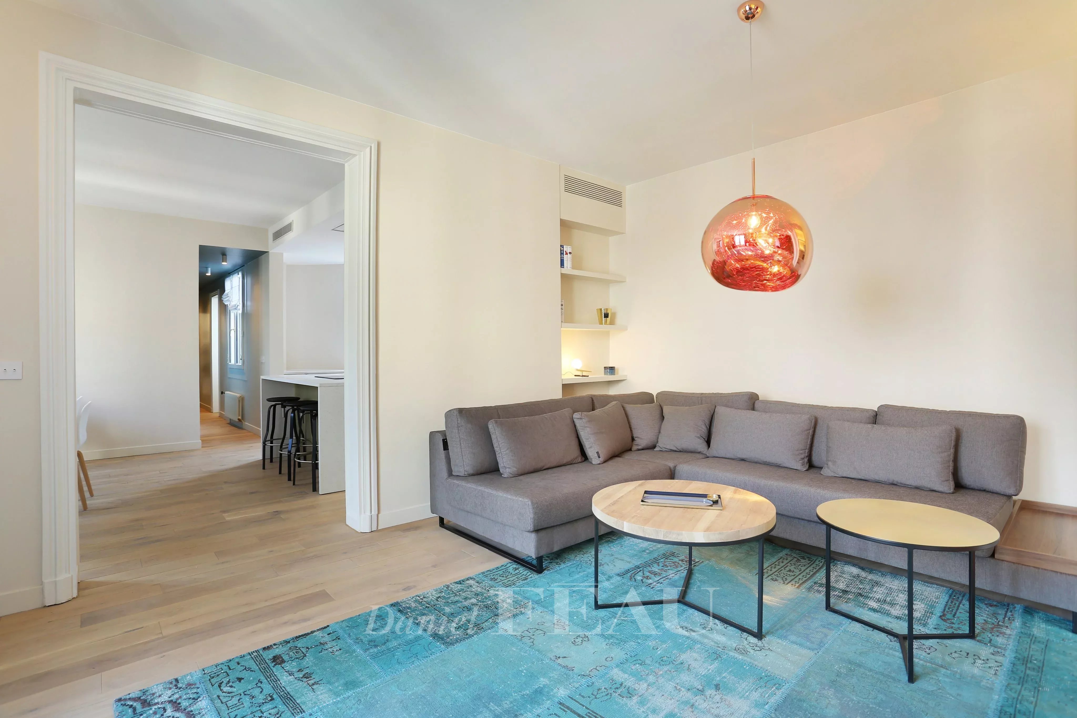Living-room, wood floors