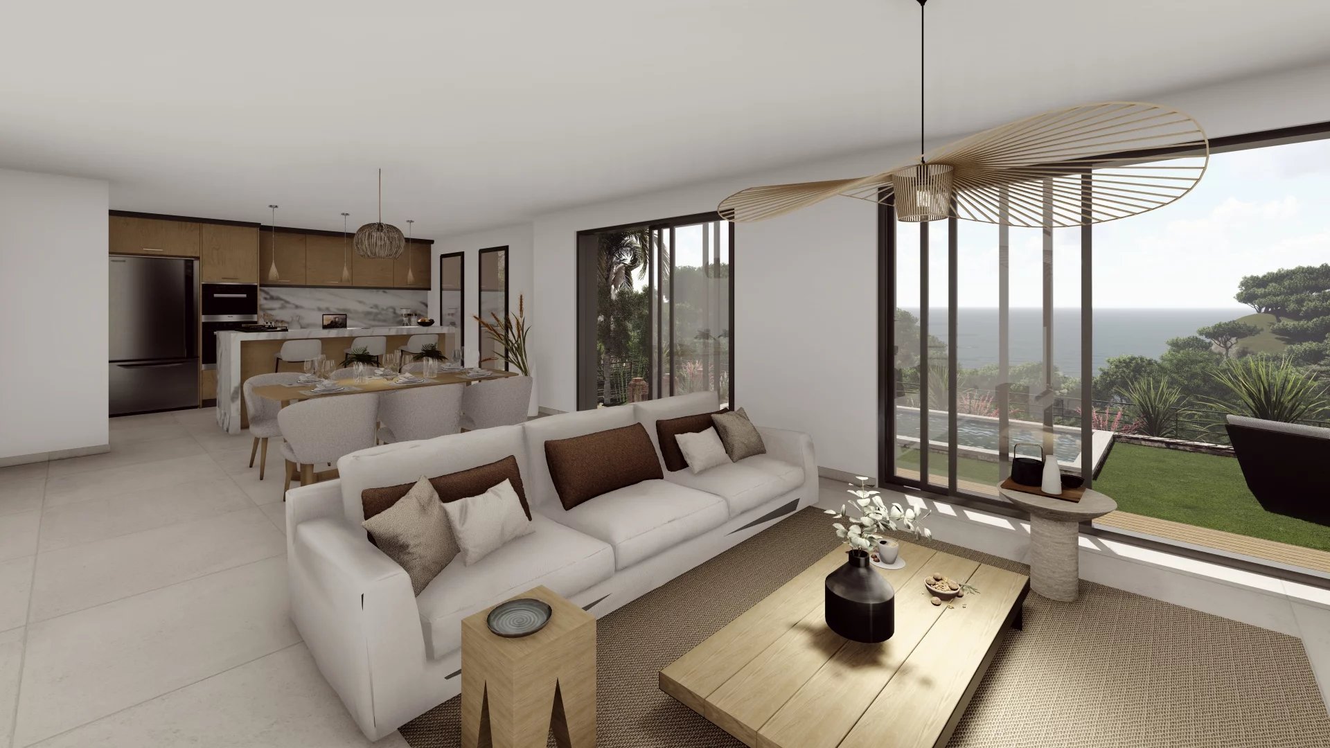 Eze - Villa neuve 223m², piscine, vue mer