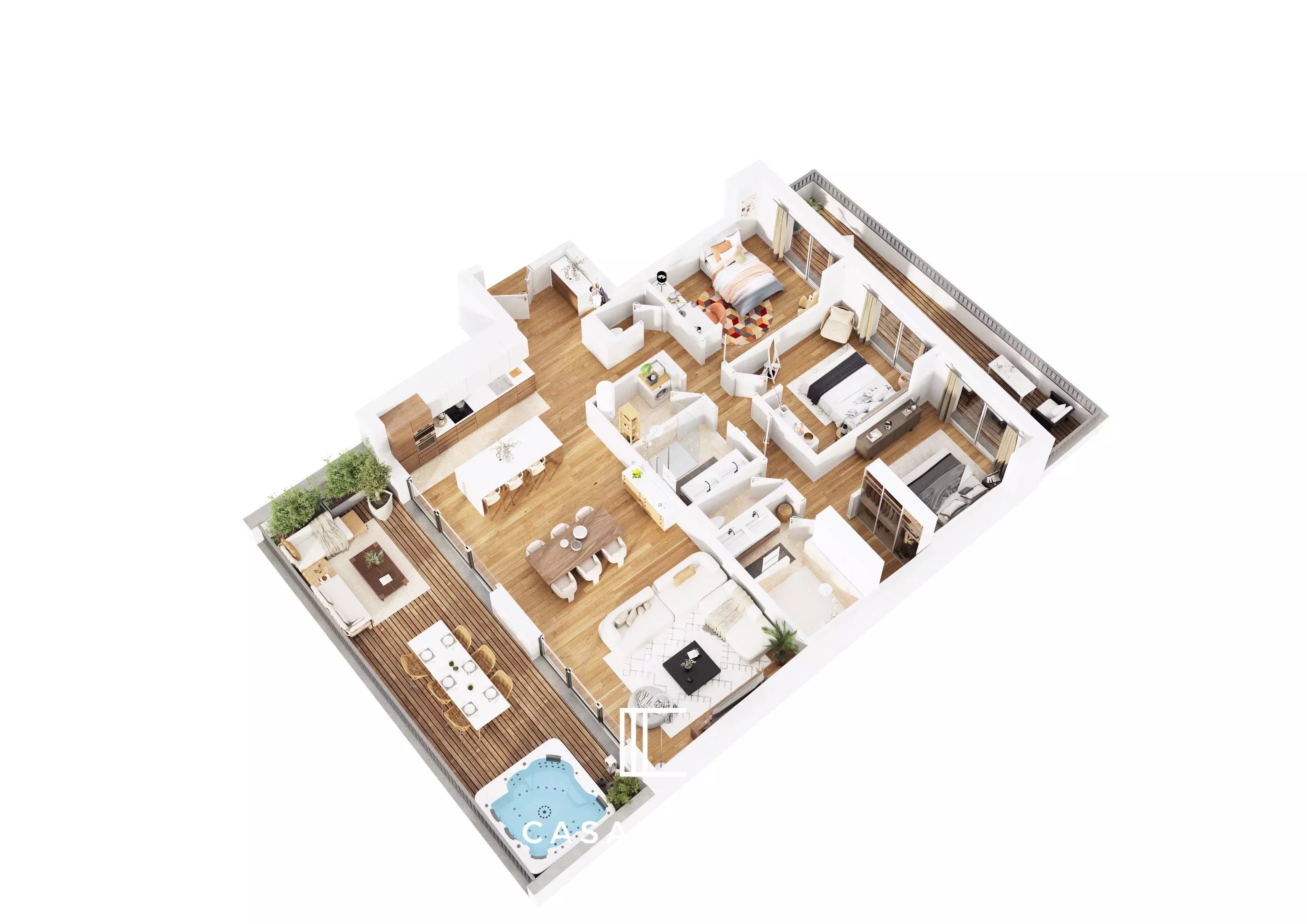 SANTA CATALINA - Penthouse de 4 pièces avec vue mer / Porto-Vecchio Centre - Photo 3
