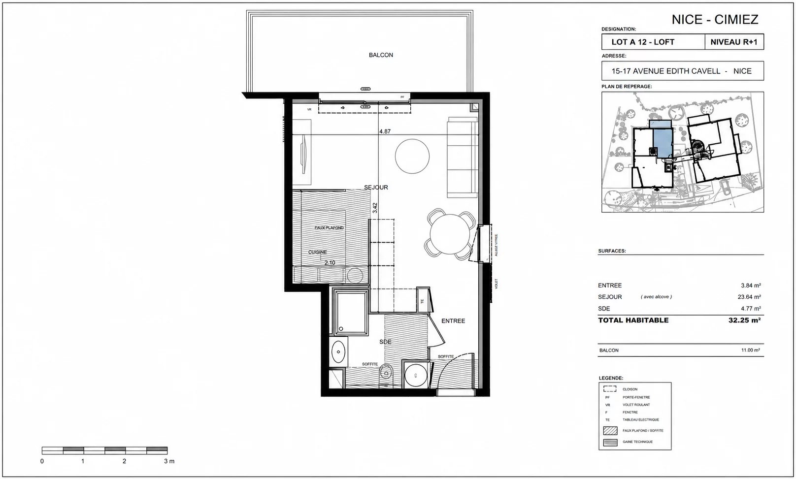 Confidential standing residence, from studio to 5 rooms with private outdoor spaces